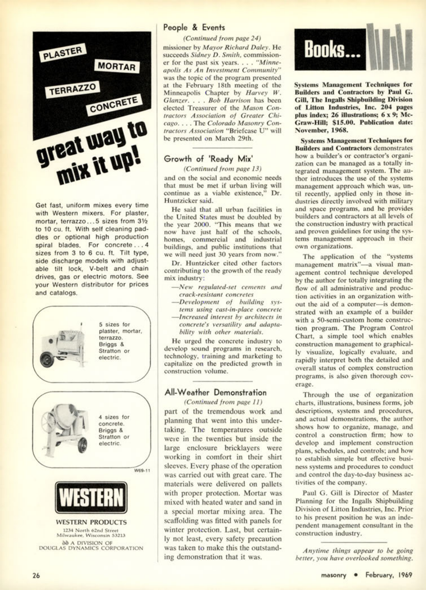 Masonry Magazine February 1969 Page. 26