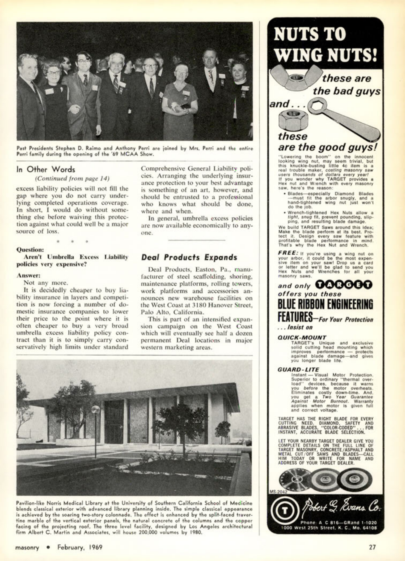 Masonry Magazine February 1969 Page. 27