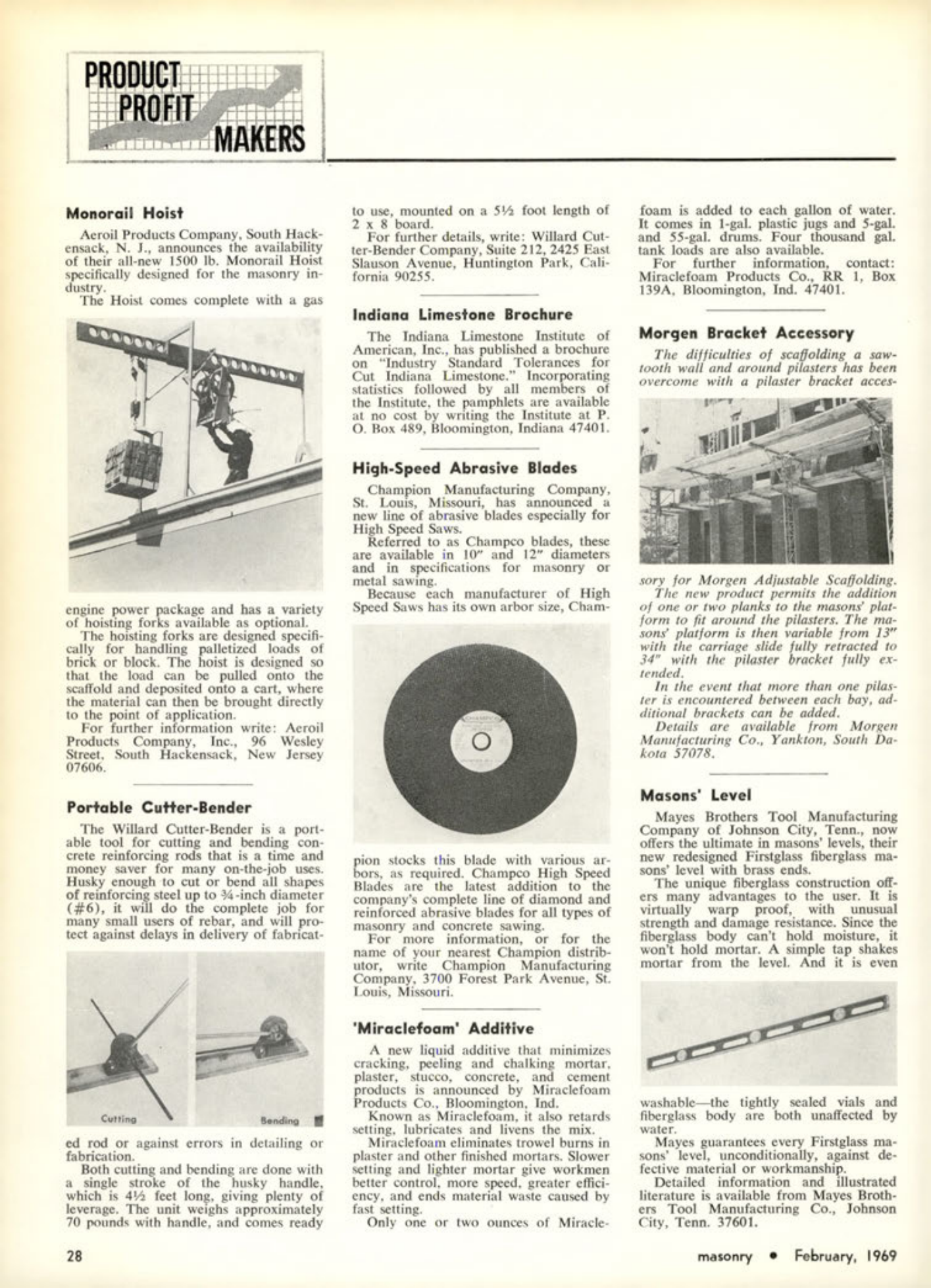 Masonry Magazine February 1969 Page. 28