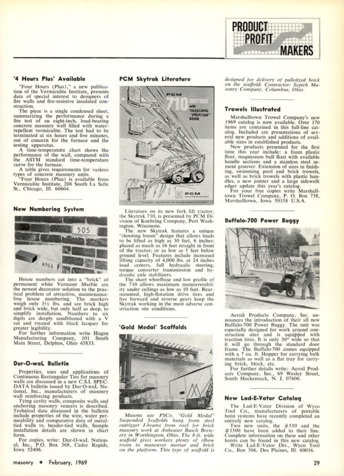 Masonry Magazine February 1969 Page. 29
