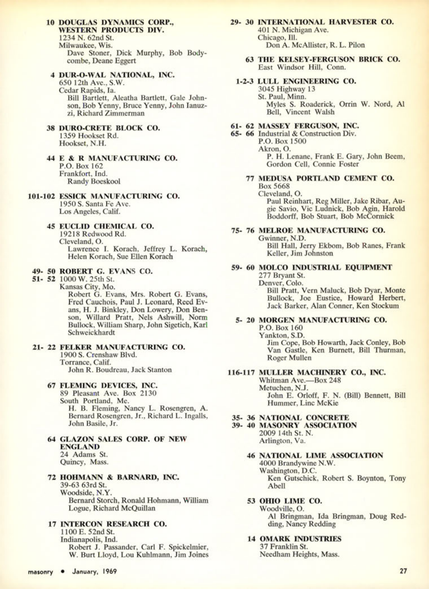 Masonry Magazine January 1969 Page.27