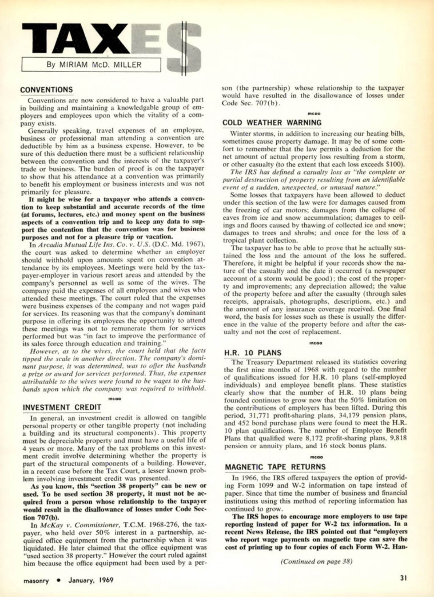 Masonry Magazine January 1969 Page.31