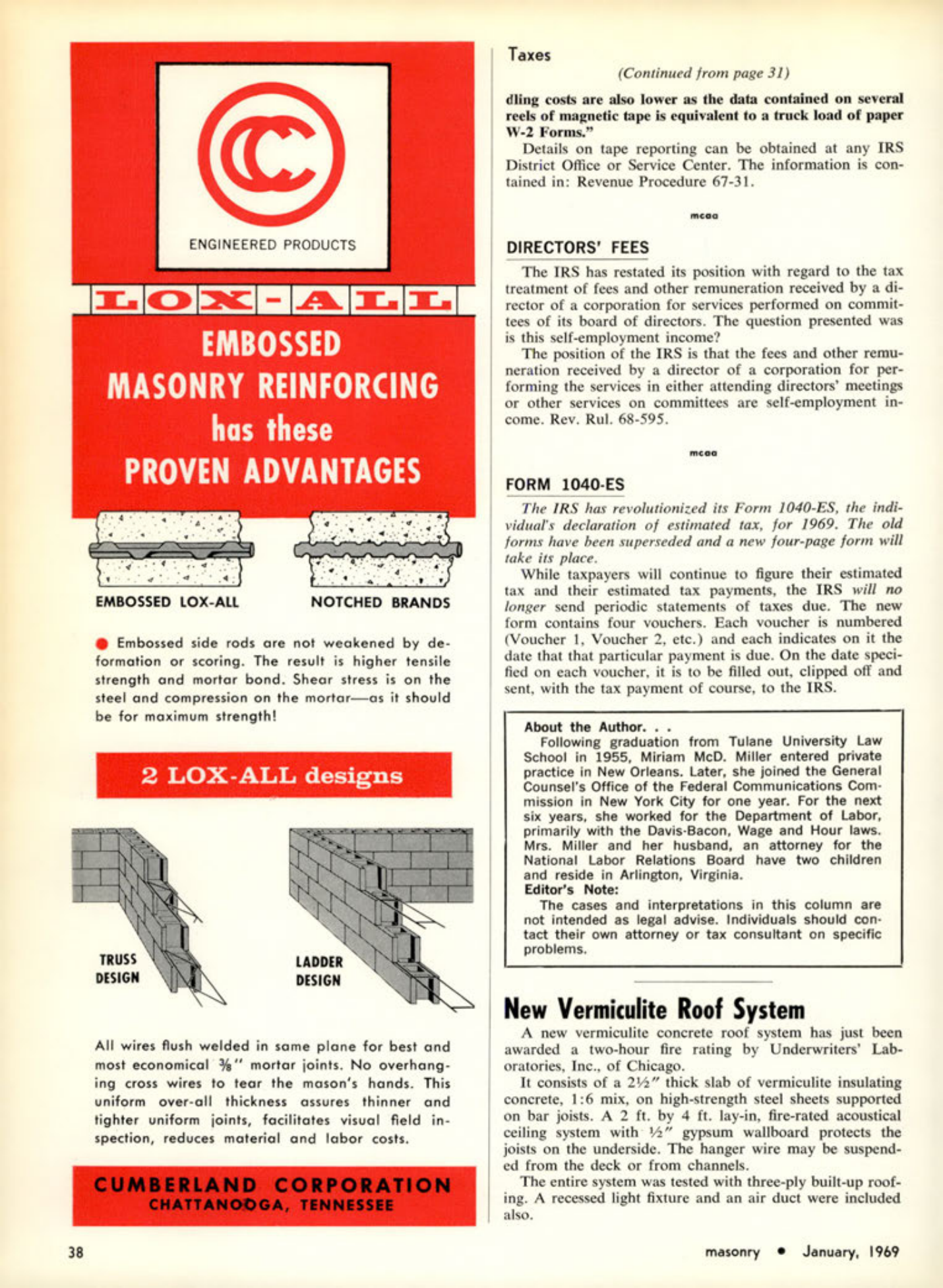 Masonry Magazine January 1969 Page.38