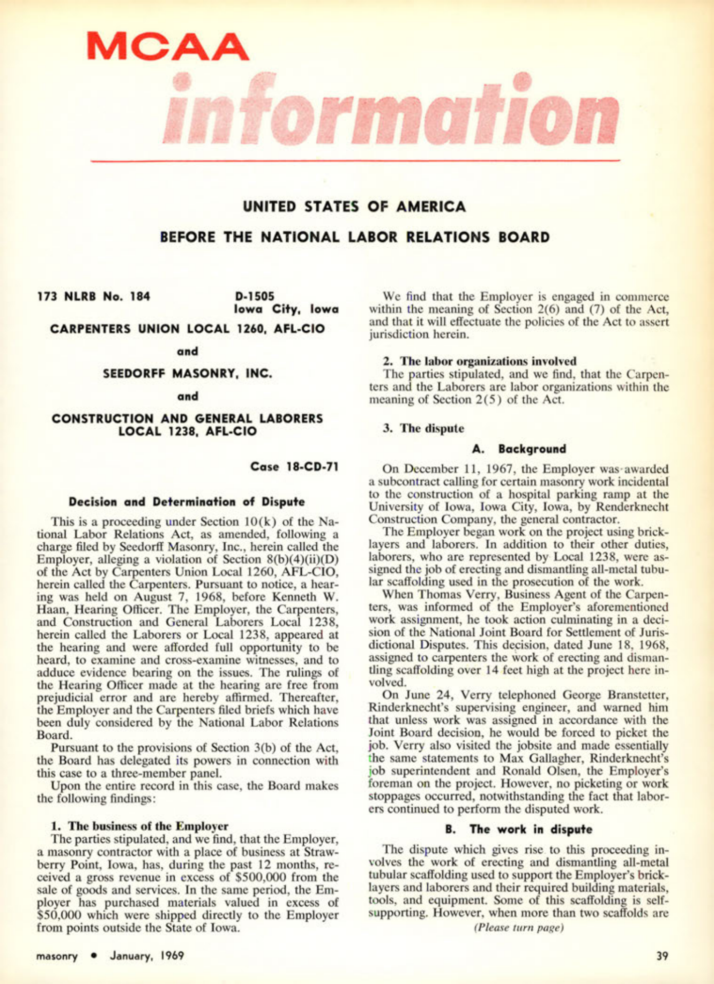 Masonry Magazine January 1969 Page.39