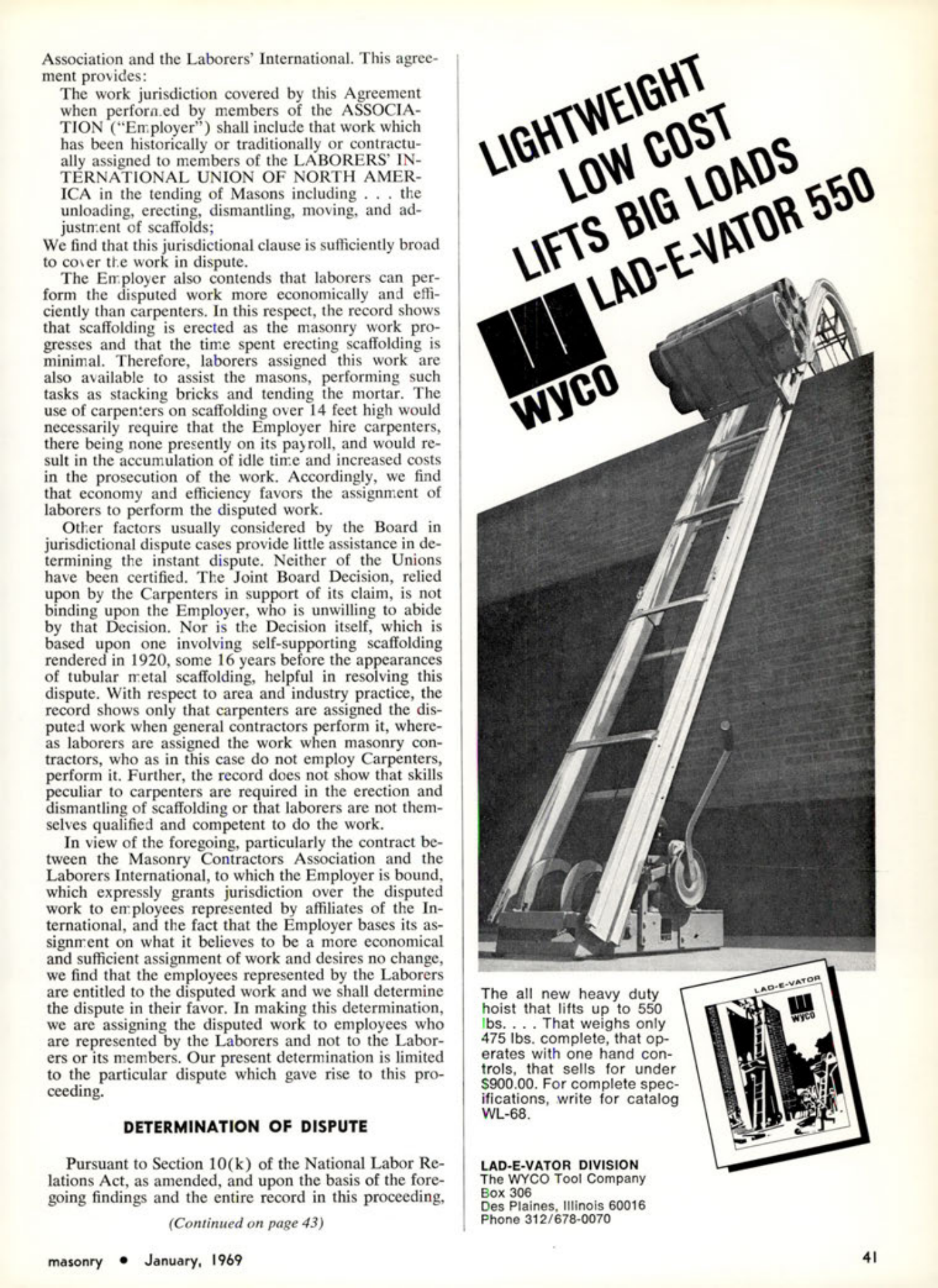 Masonry Magazine January 1969 Page.41