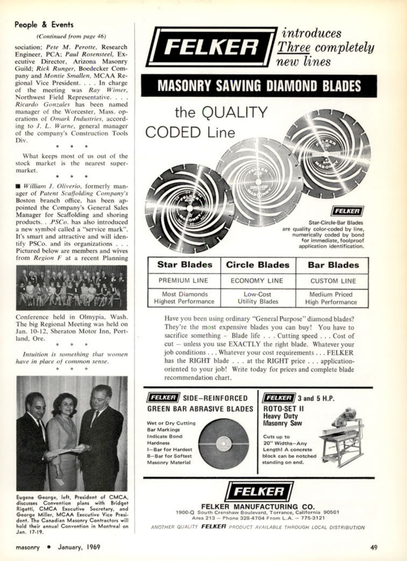 Masonry Magazine January 1969 Page. 49