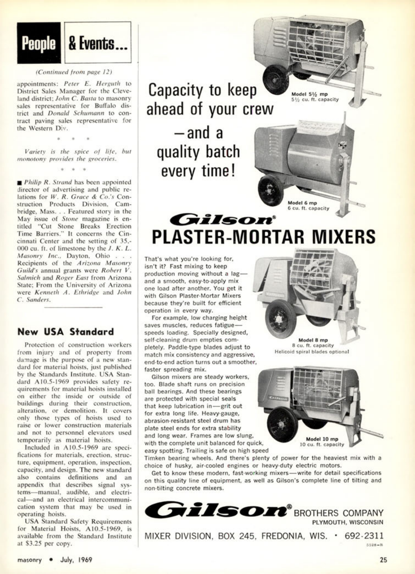 Masonry Magazine July 1969 Page. 25