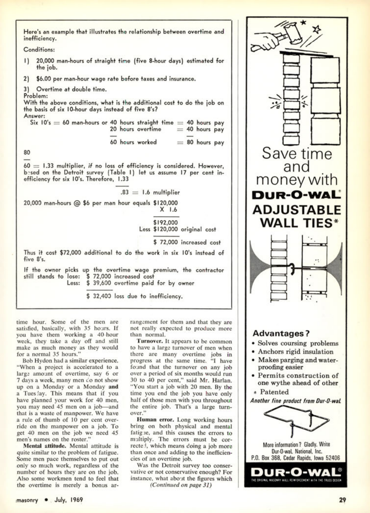Masonry Magazine July 1969 Page. 29