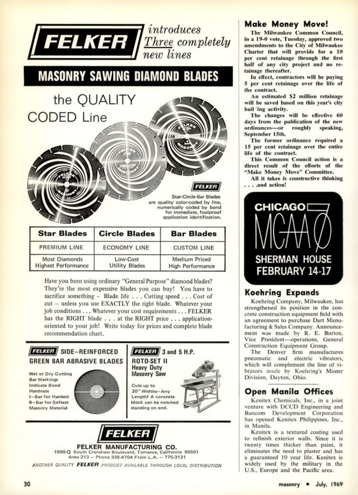 Masonry Magazine July 1969 Page. 30