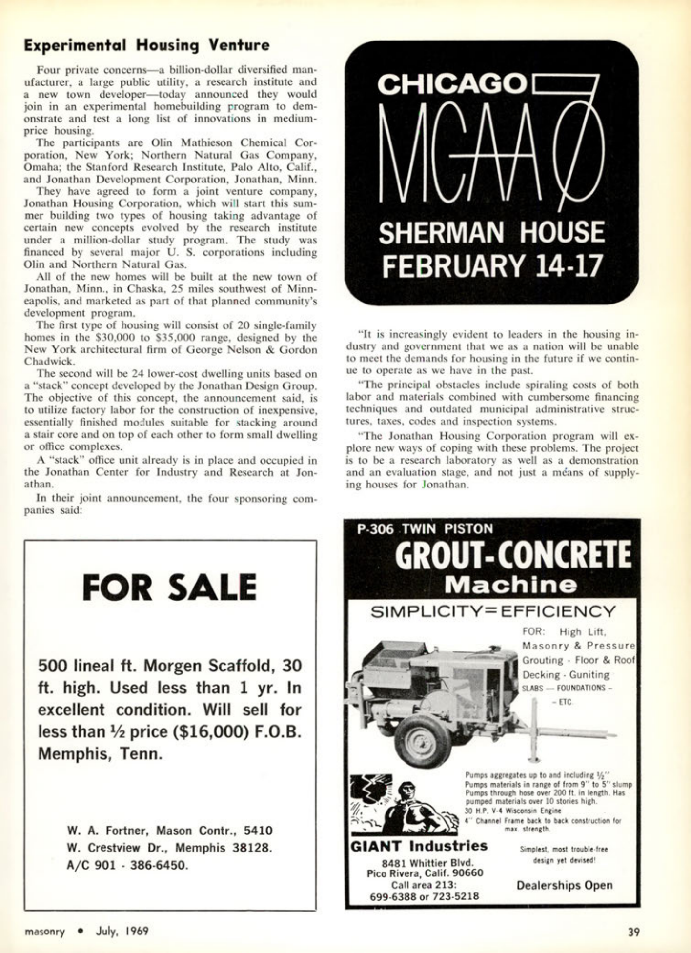 Masonry Magazine July 1969 Page. 39