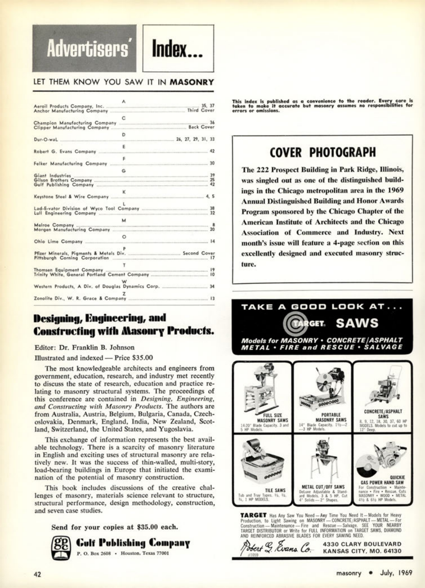 Masonry Magazine July 1969 Page. 42