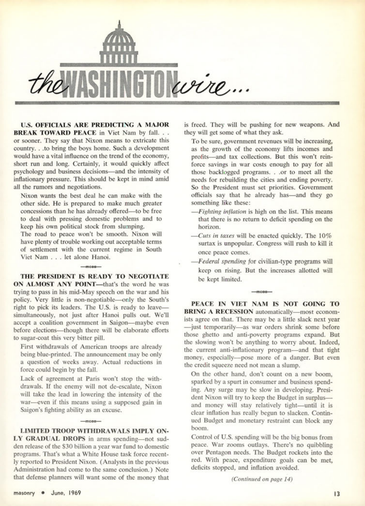 Masonry Magazine June 1969 Page. 13