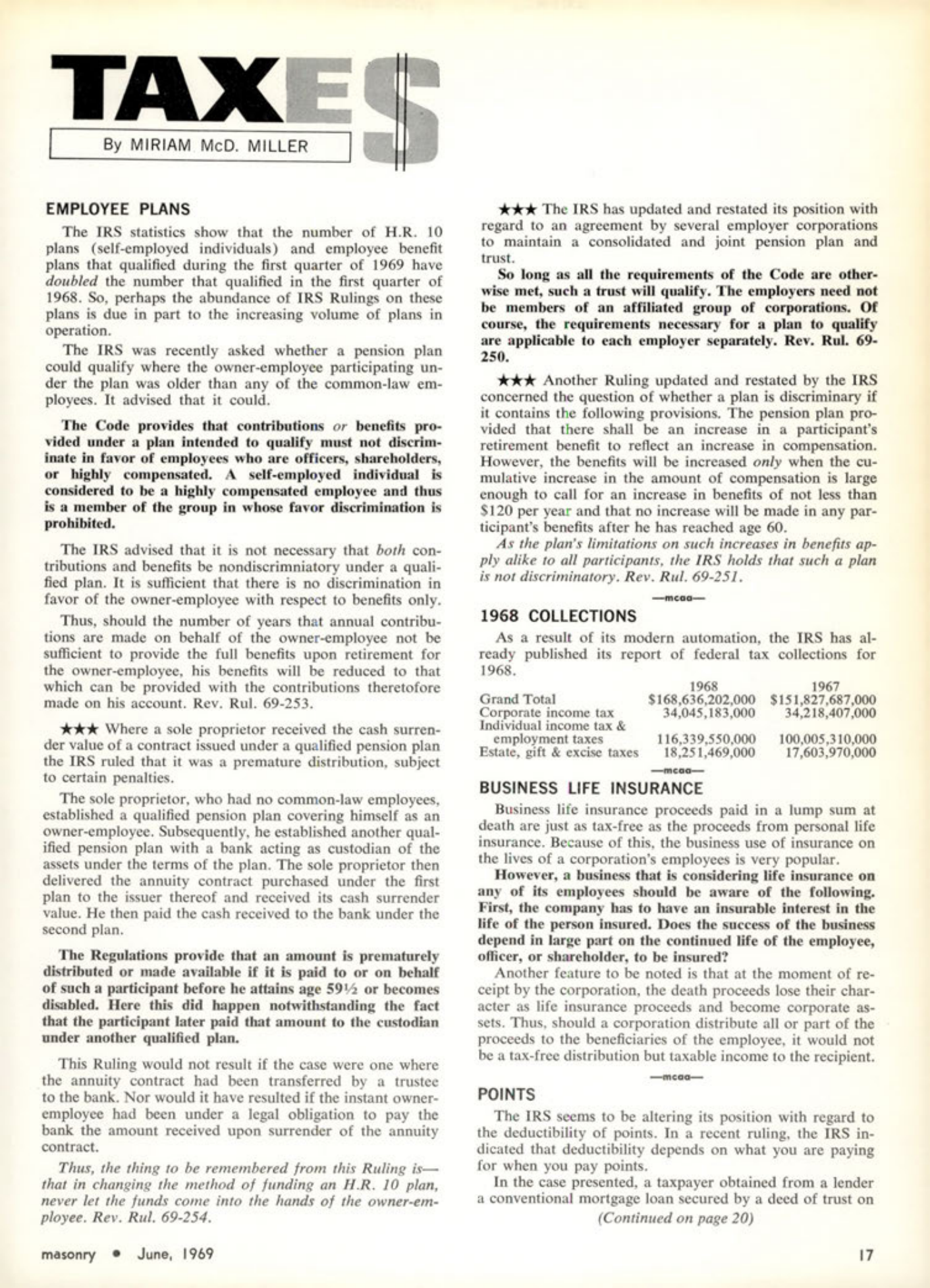 Masonry Magazine June 1969 Page. 17
