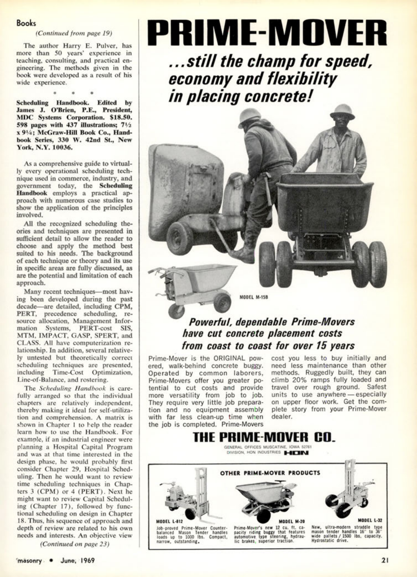 Masonry Magazine June 1969 Page. 21