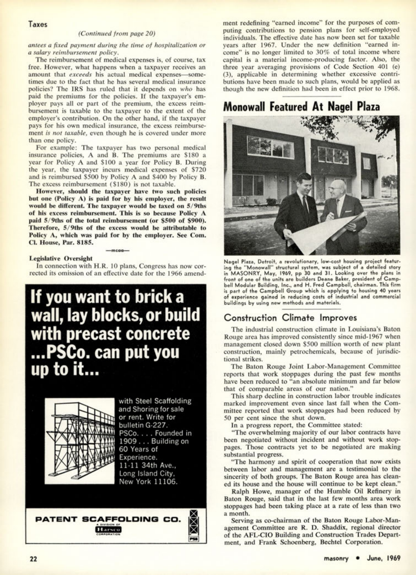 Masonry Magazine June 1969 Page. 22