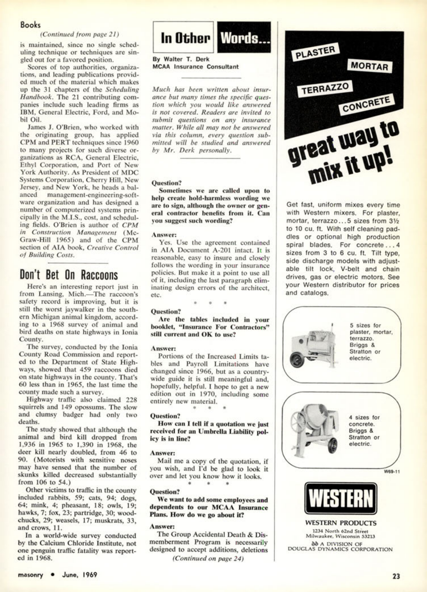 Masonry Magazine June 1969 Page. 23