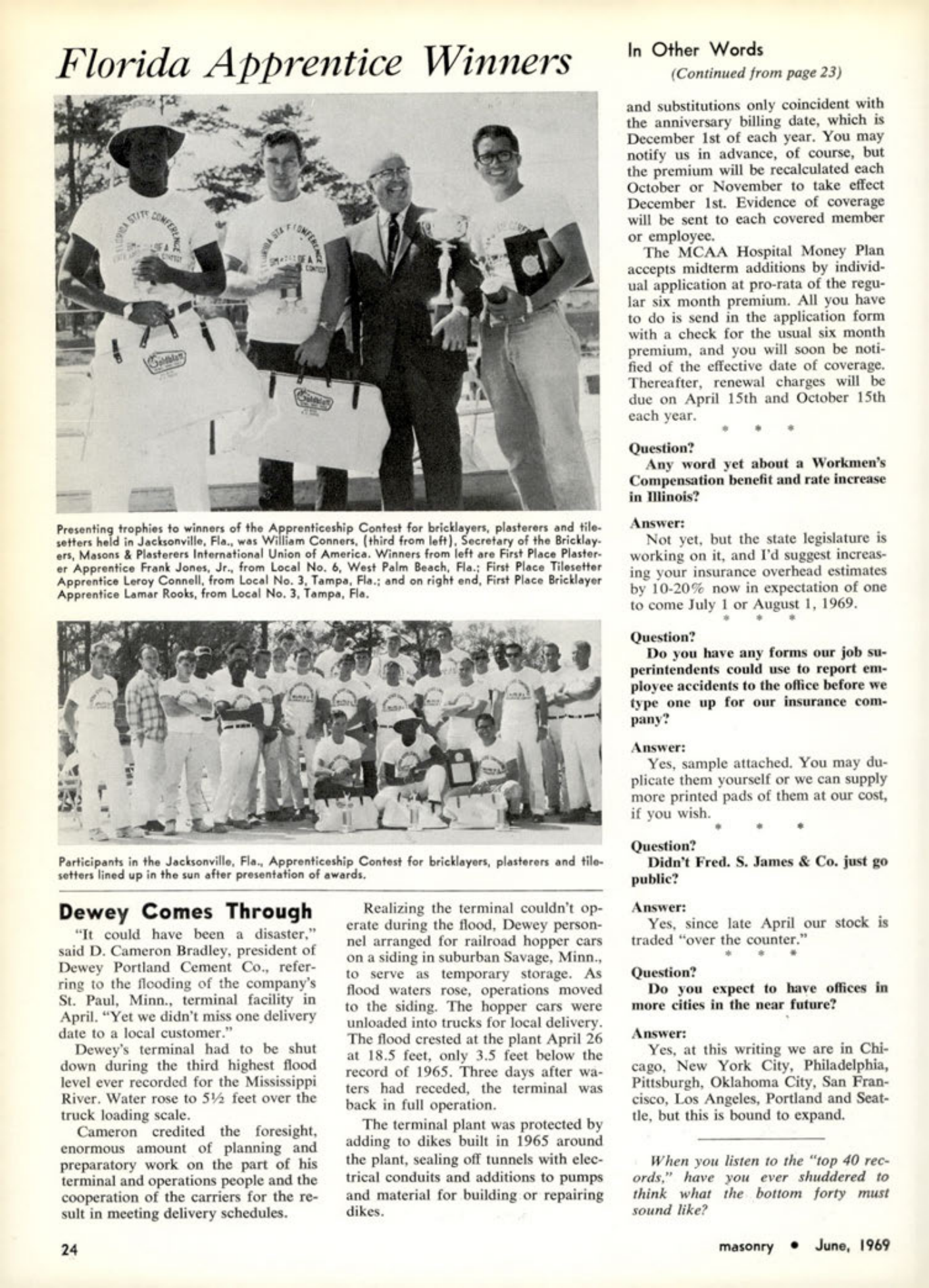 Masonry Magazine June 1969 Page. 24