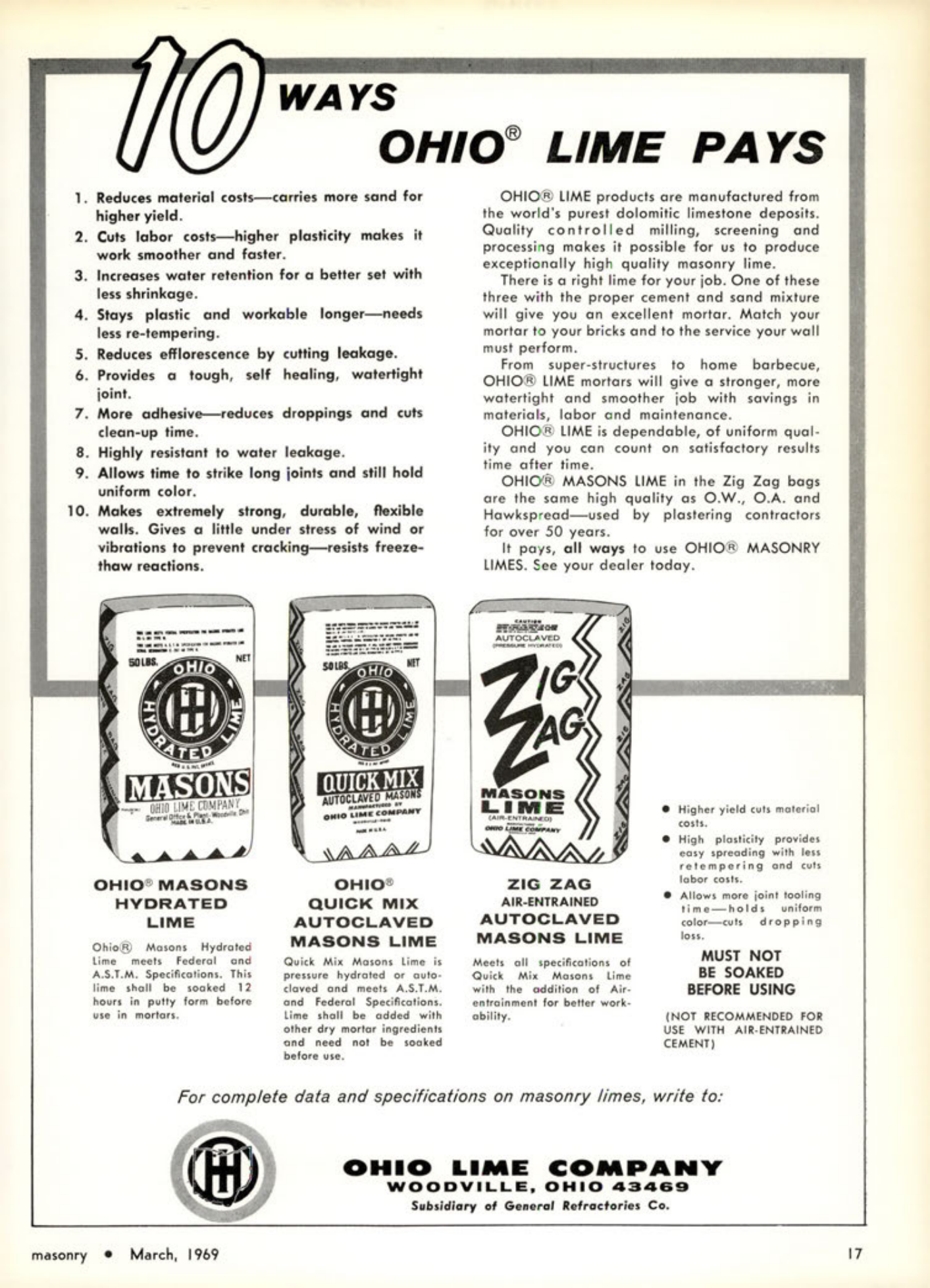 Masonry Magazine March 1969 Page. 17
