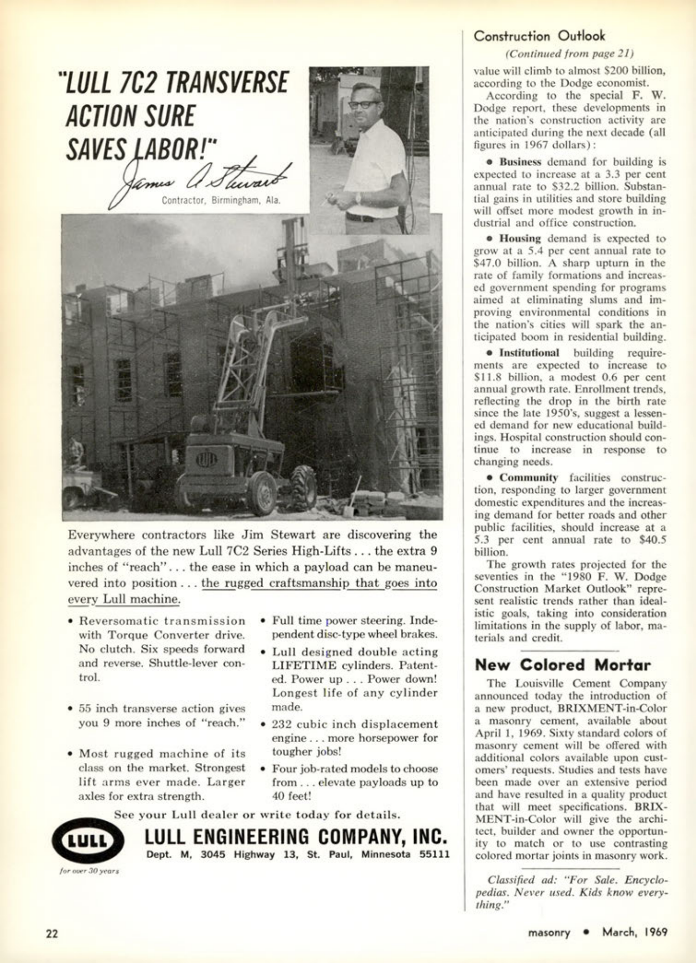 Masonry Magazine March 1969 Page. 22