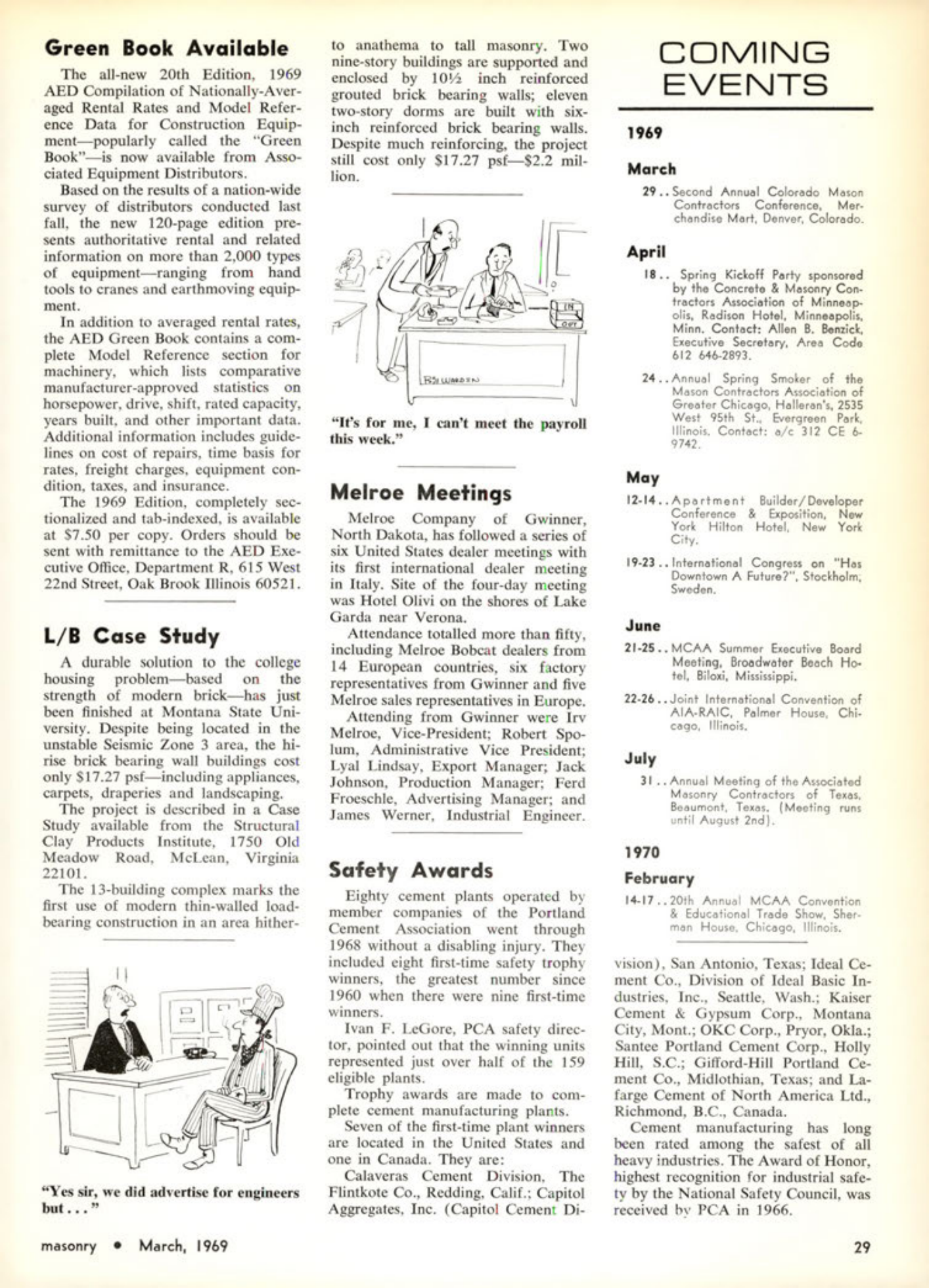 Masonry Magazine March 1969 Page. 29