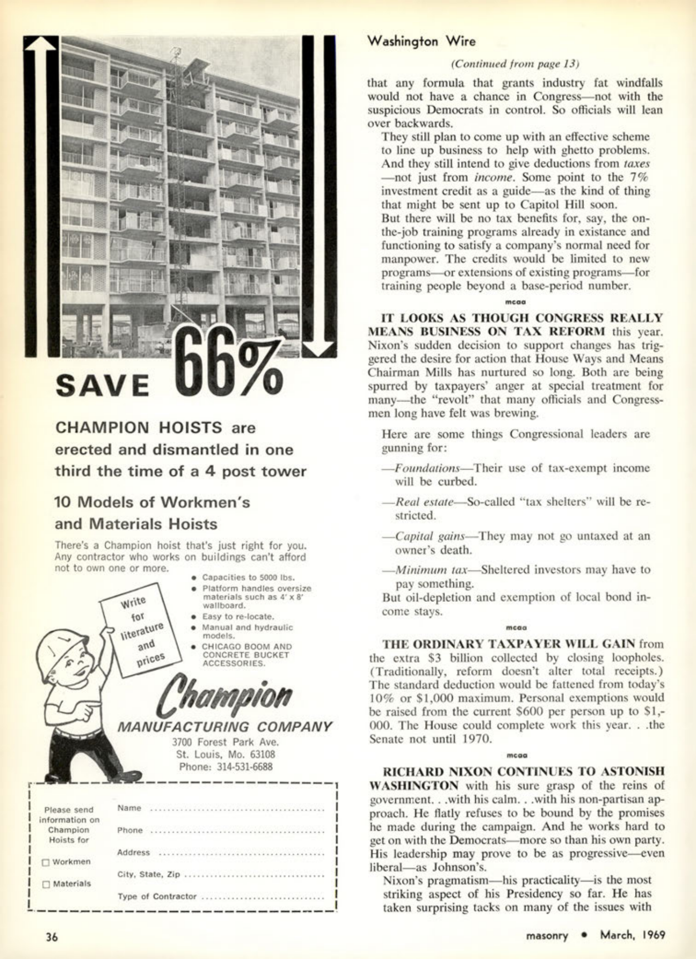 Masonry Magazine March 1969 Page. 36