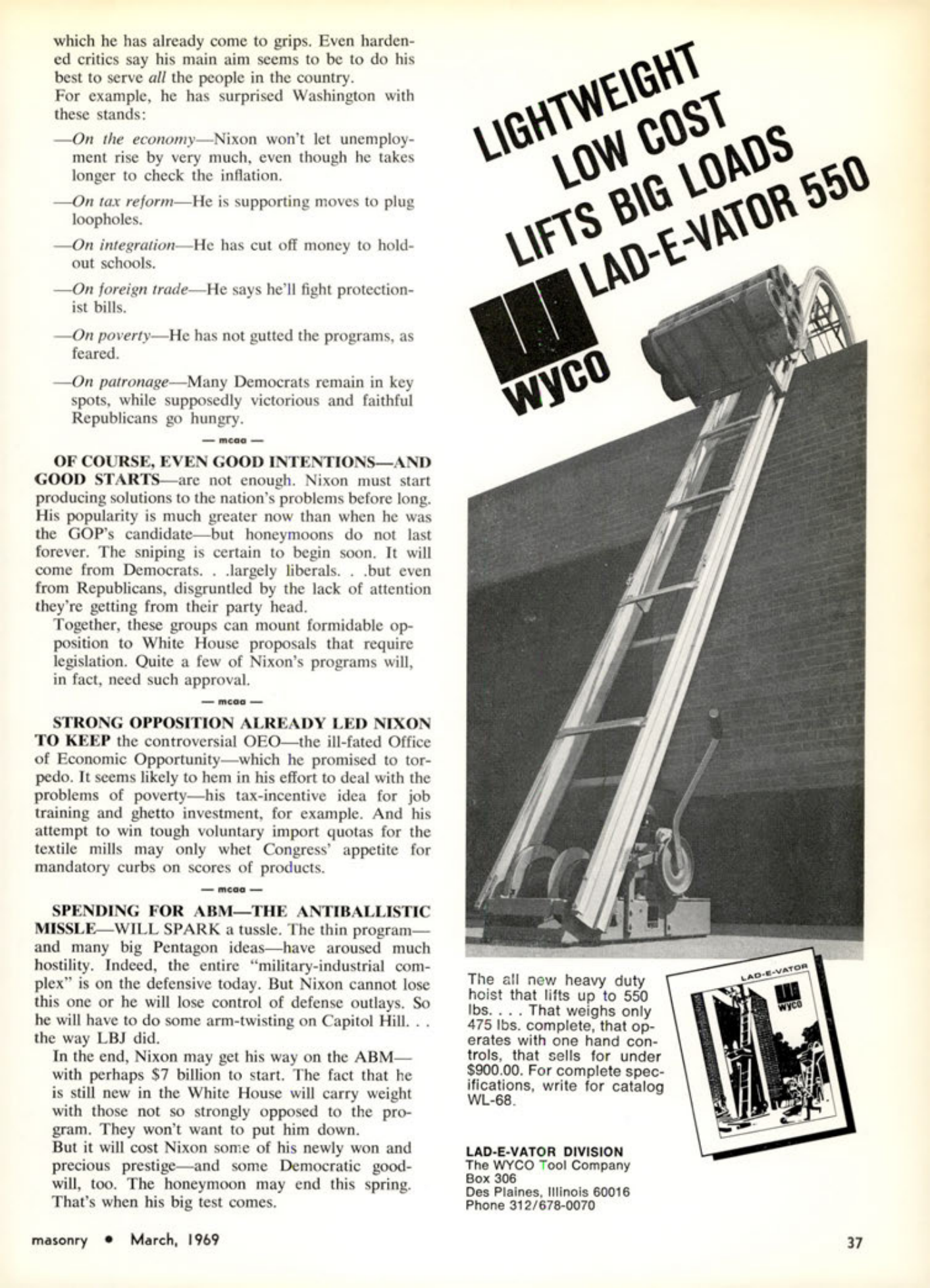 Masonry Magazine March 1969 Page. 37