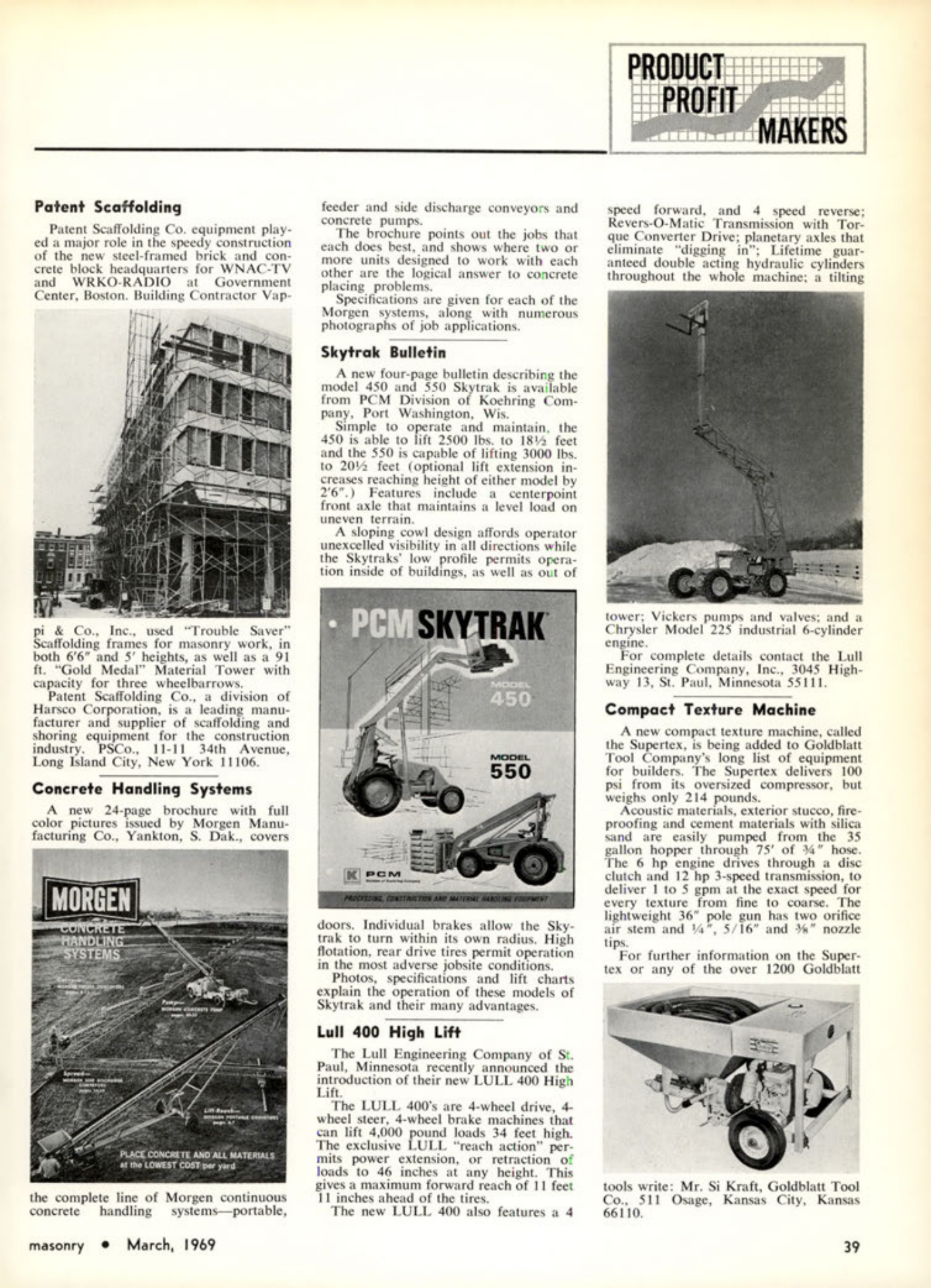 Masonry Magazine March 1969 Page. 39