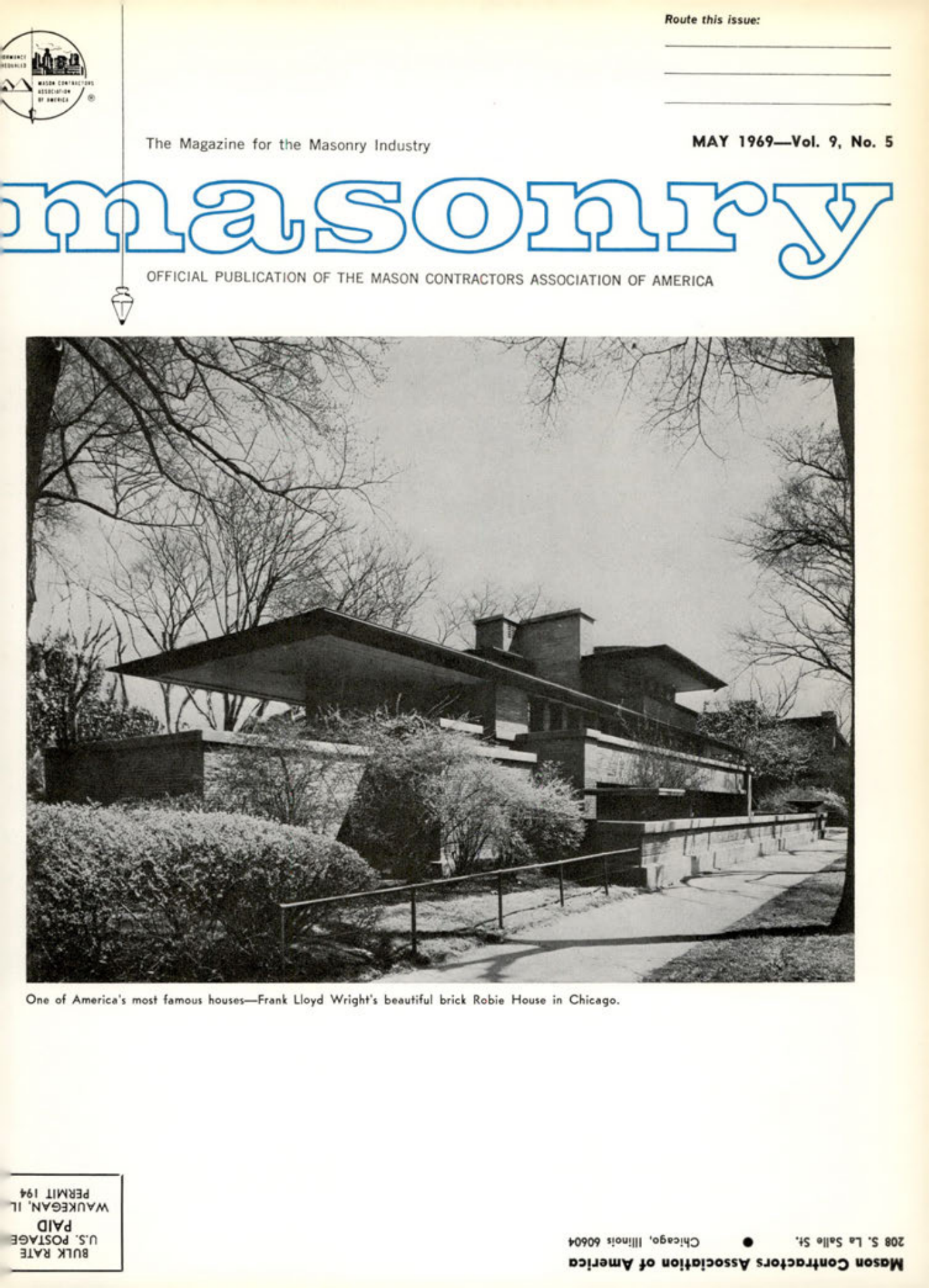 Masonry Magazine May 1969 Page. 1