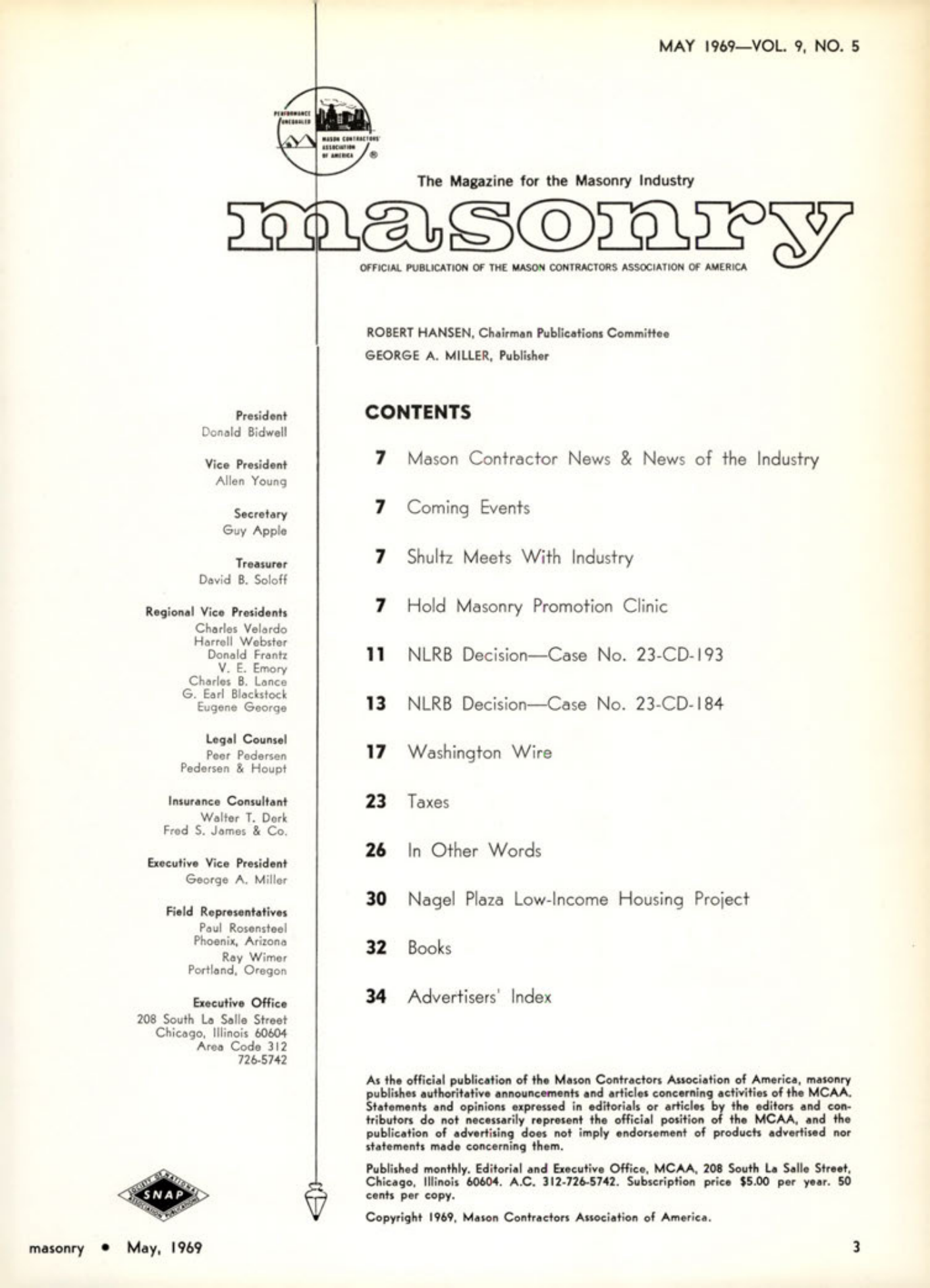 Masonry Magazine May 1969 Page. 3