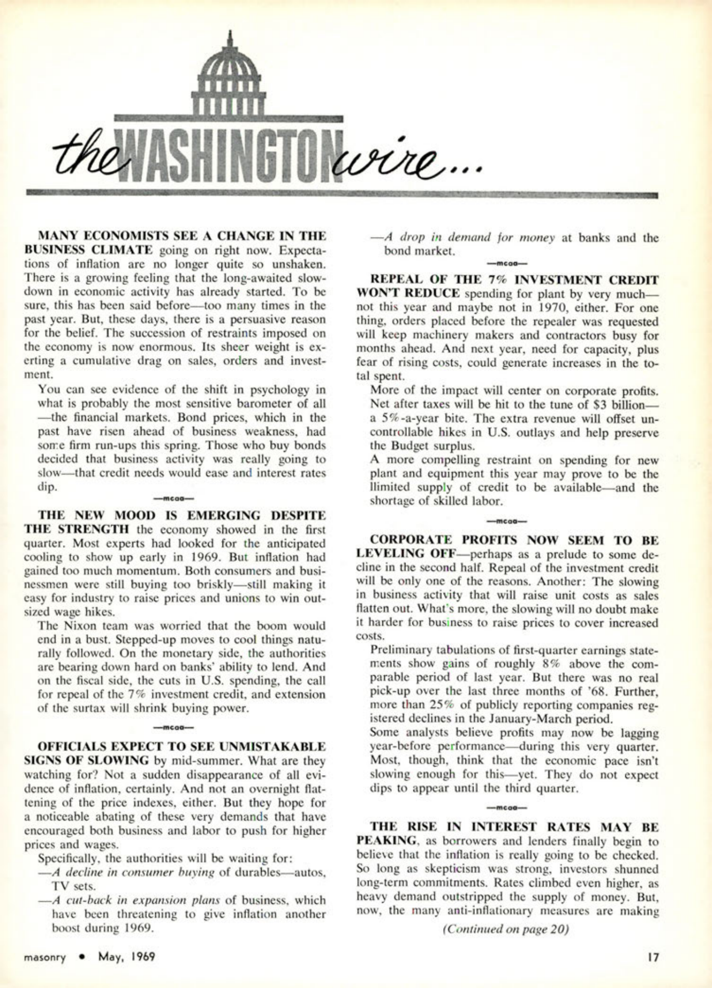 Masonry Magazine May 1969 Page. 17