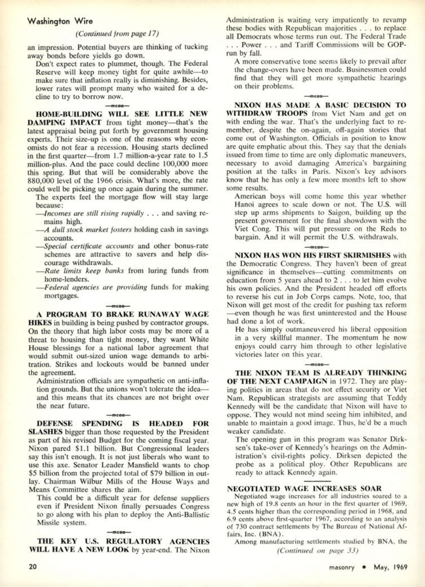 Masonry Magazine May 1969 Page. 20