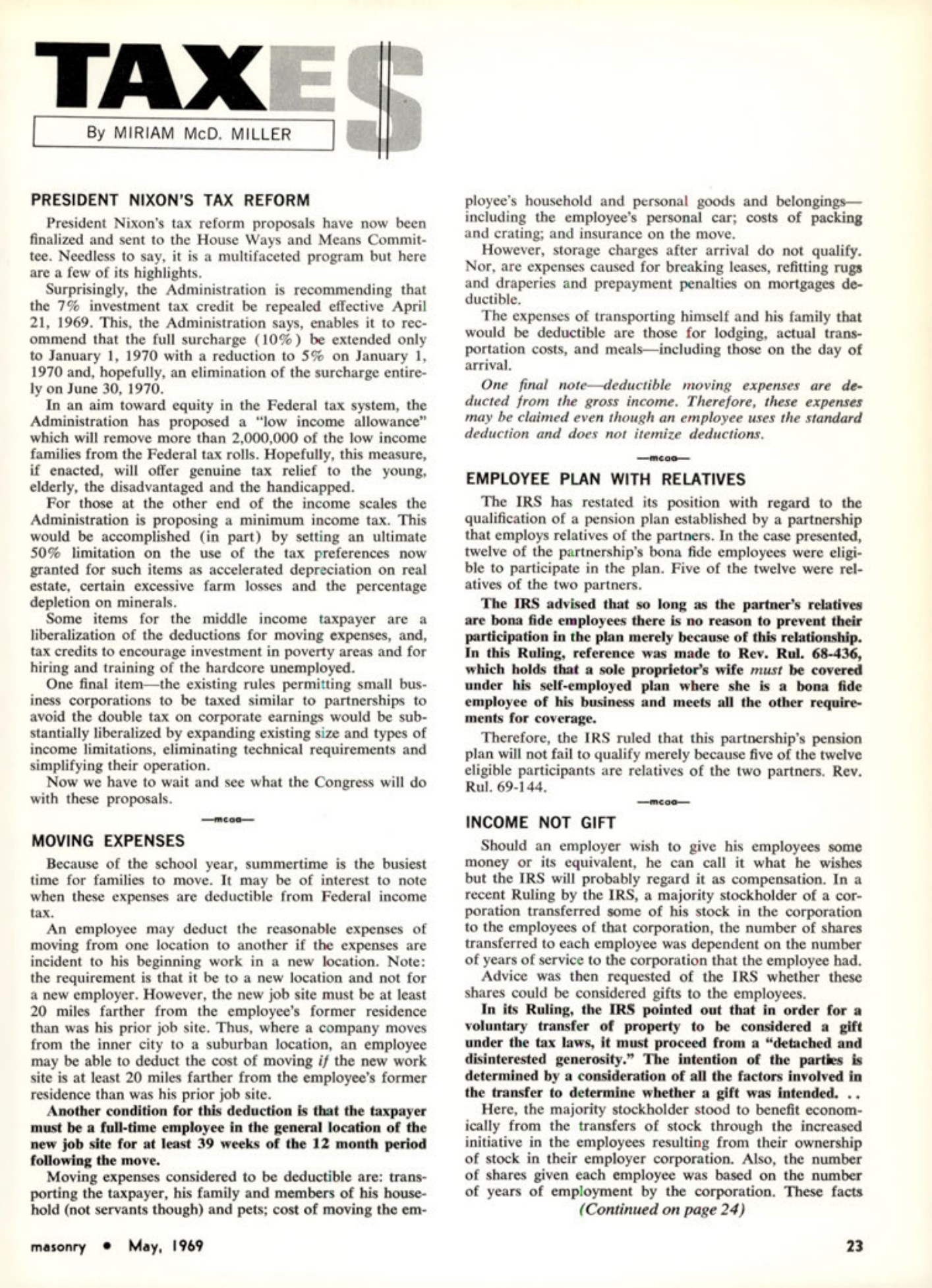 Masonry Magazine May 1969 Page. 23