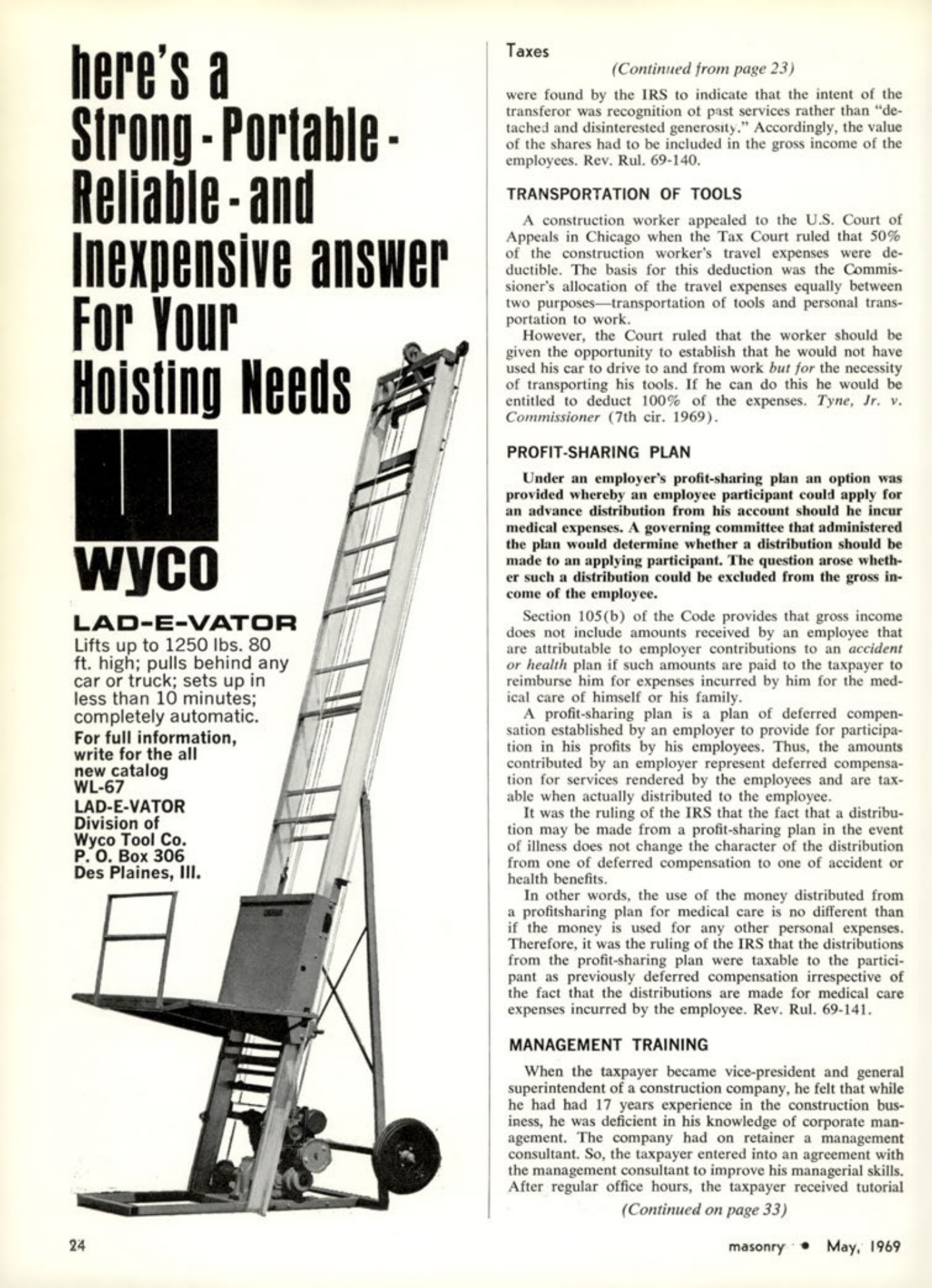 Masonry Magazine May 1969 Page. 24