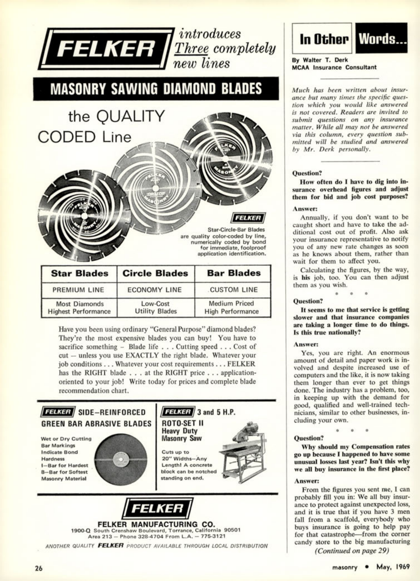 Masonry Magazine May 1969 Page. 26