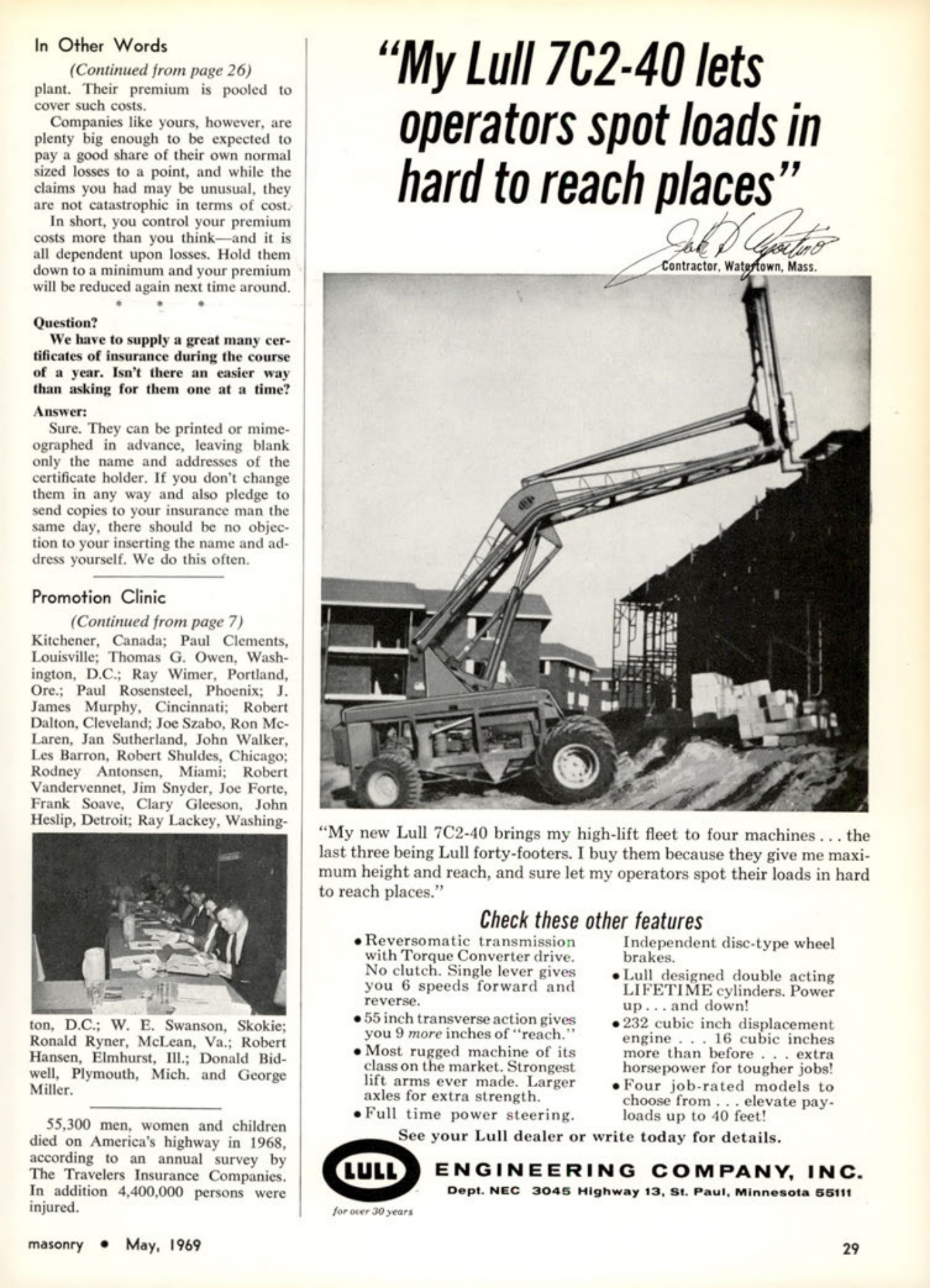 Masonry Magazine May 1969 Page. 29