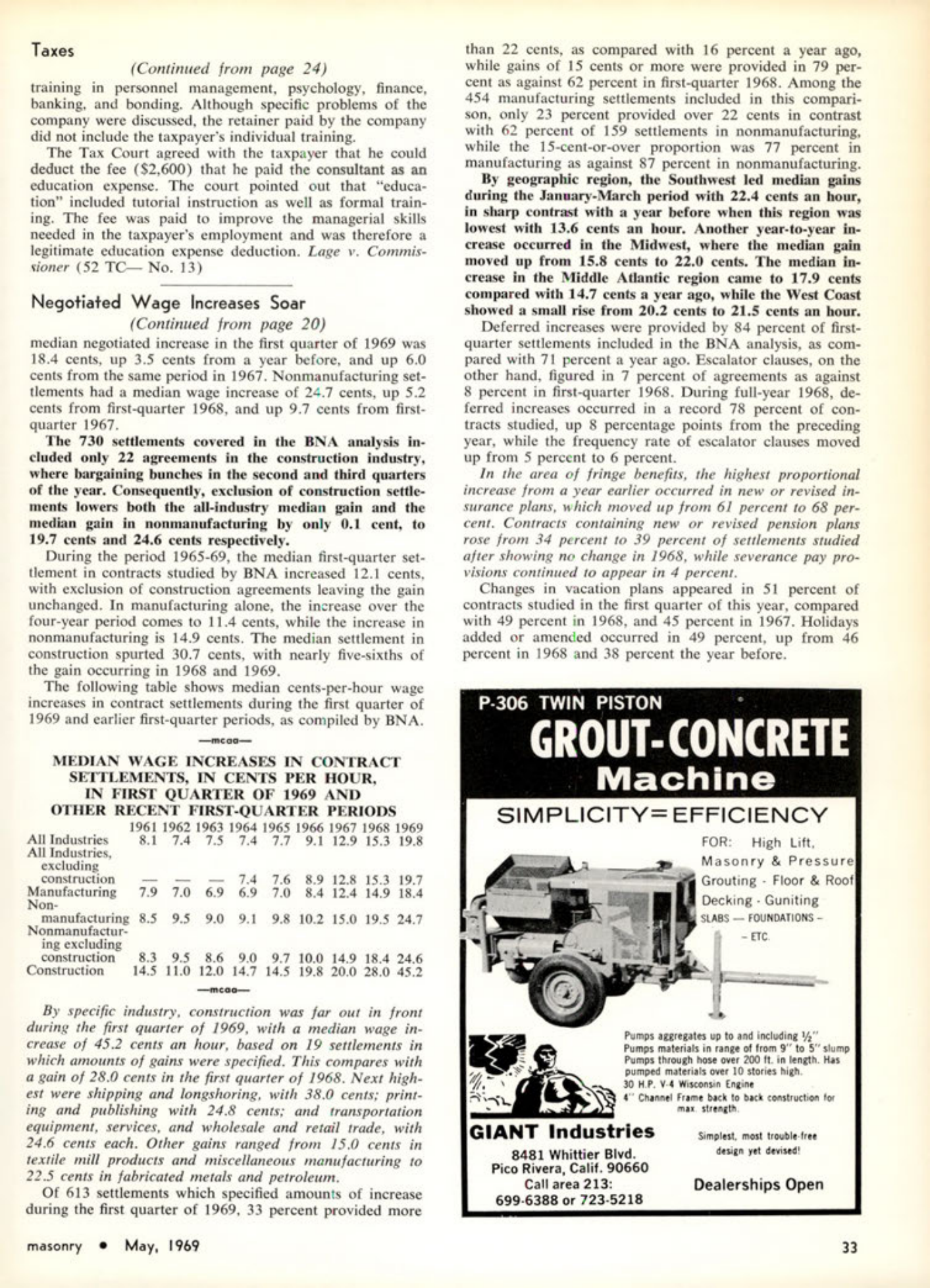 Masonry Magazine May 1969 Page. 33