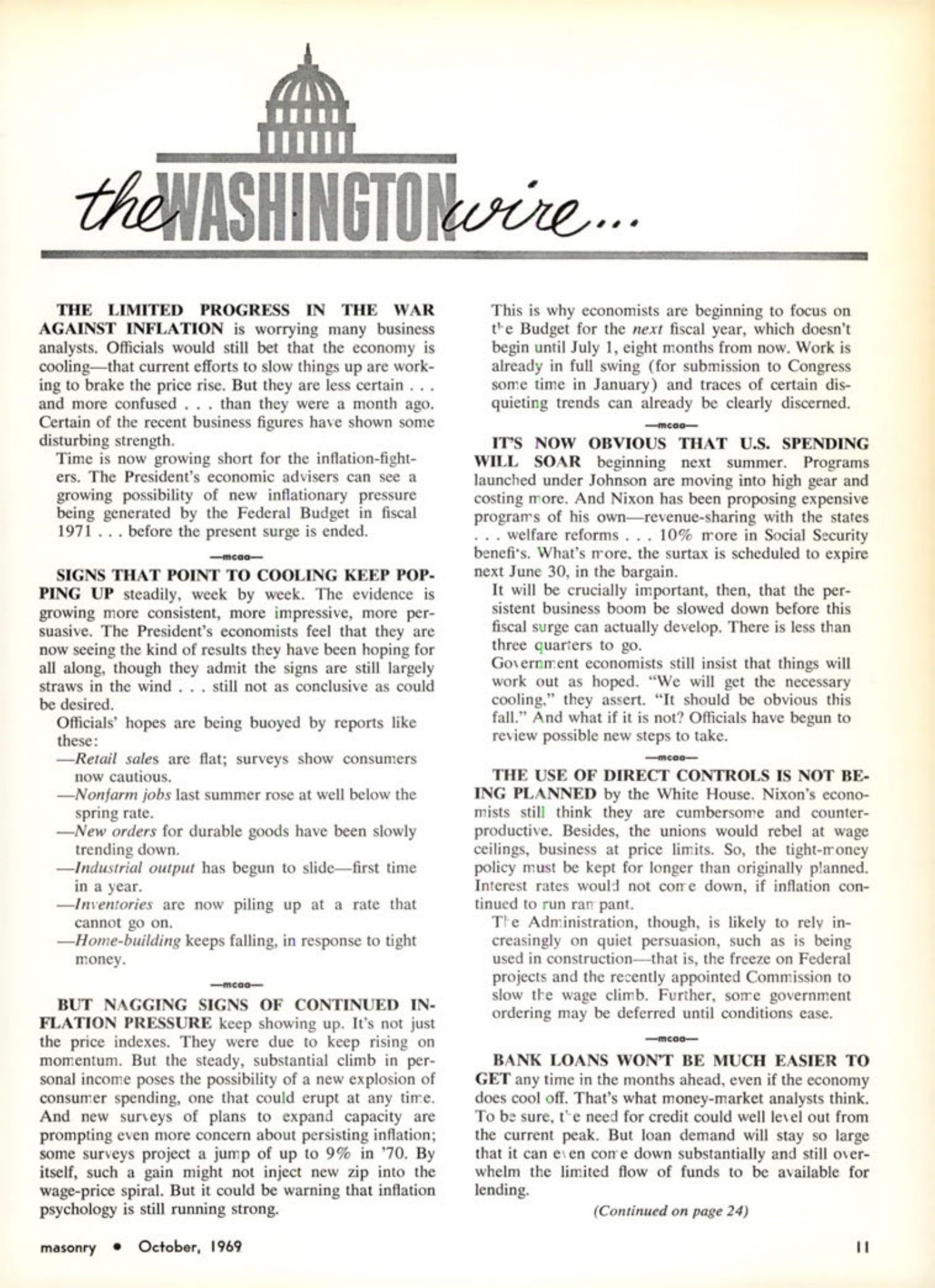 Masonry Magazine October 1969 Page. 11