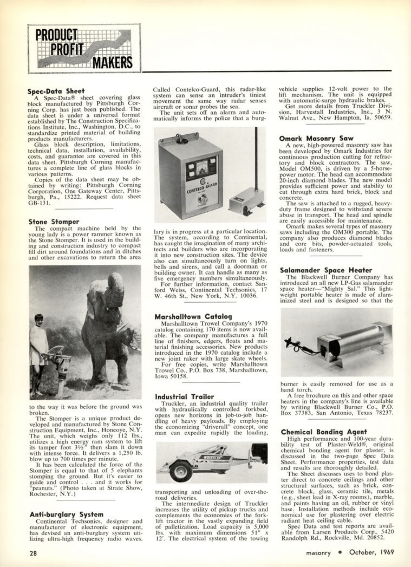 Masonry Magazine October 1969 Page. 28