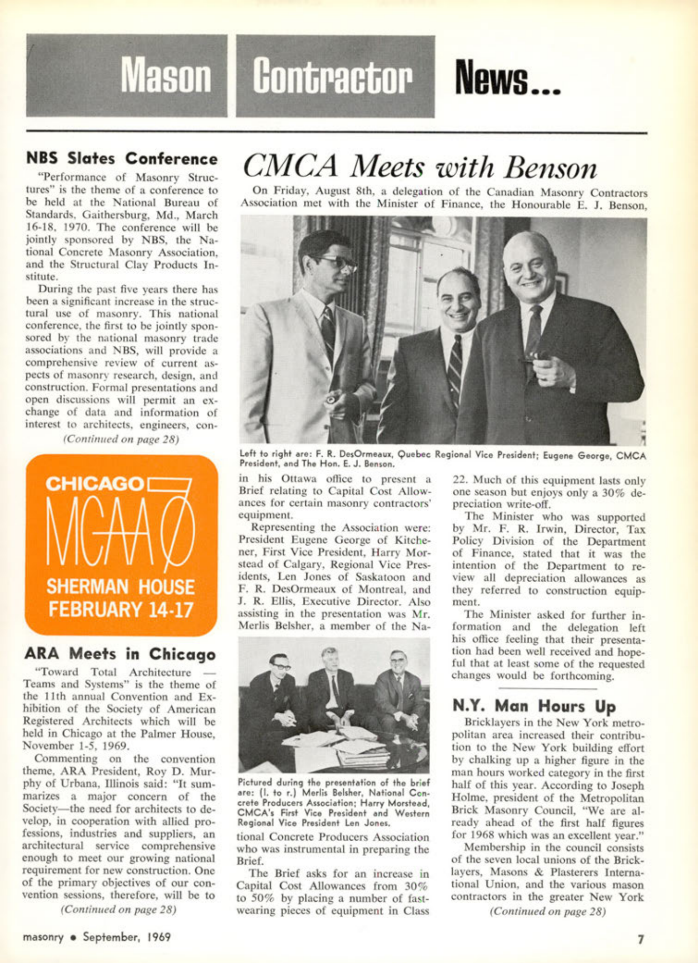 Masonry Magazine September 1969 Page. 7