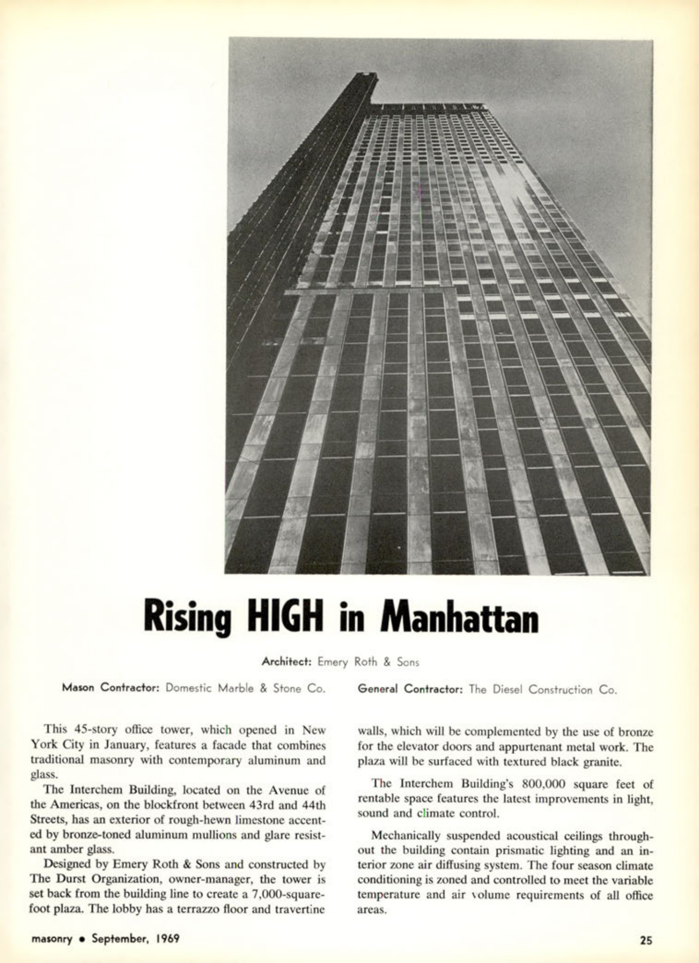 Masonry Magazine September 1969 Page. 25