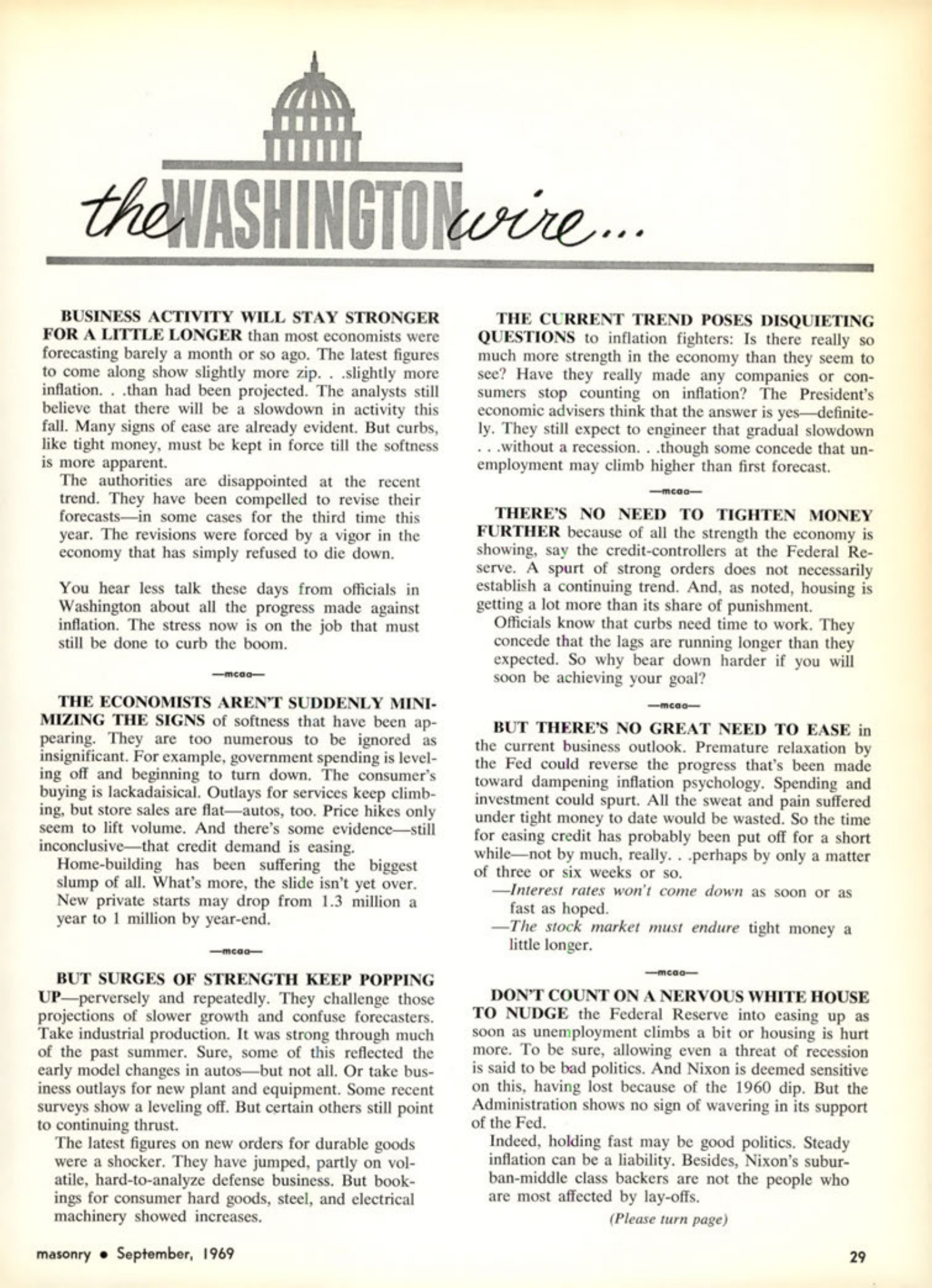 Masonry Magazine September 1969 Page. 29