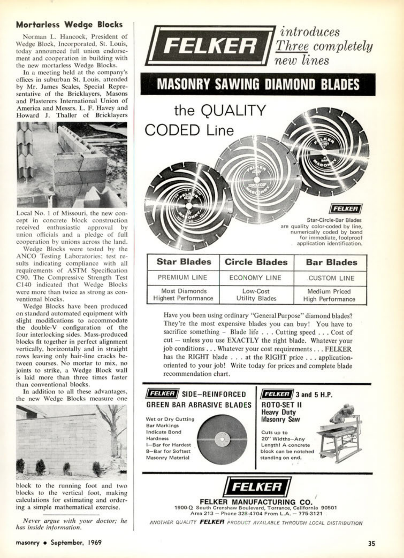 Masonry Magazine September 1969 Page. 35
