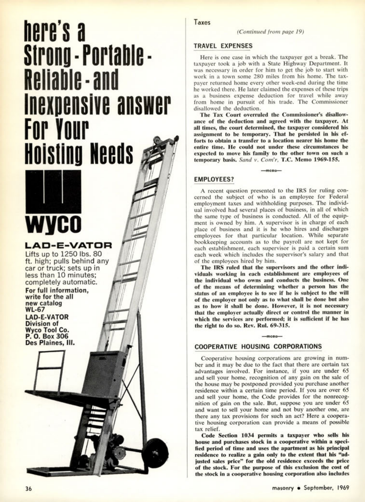 Masonry Magazine September 1969 Page. 36