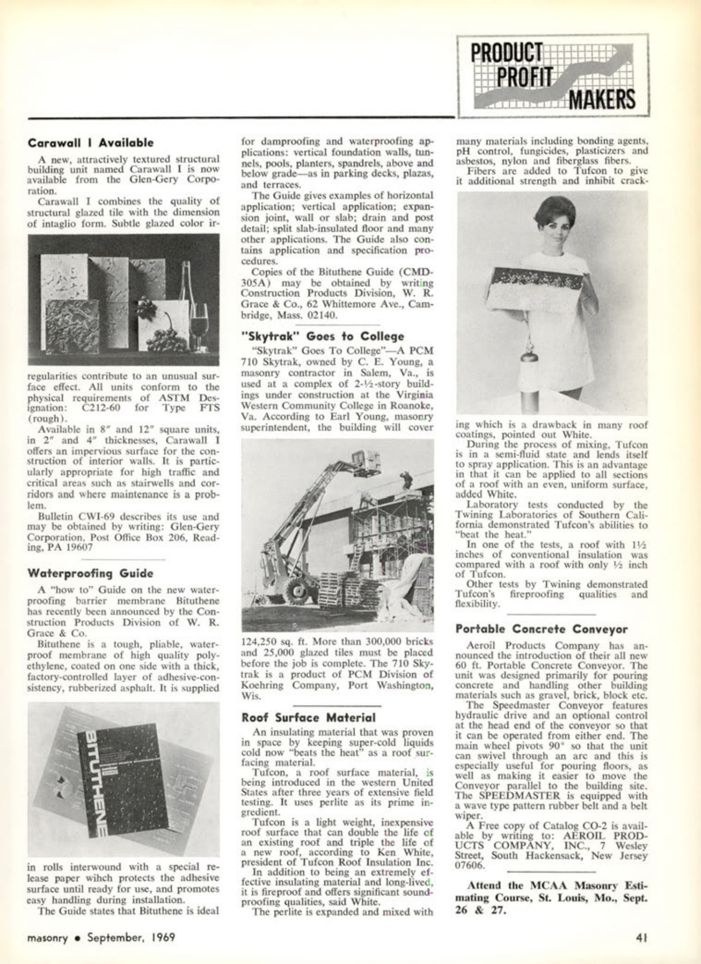 Masonry Magazine September 1969 Page. 41