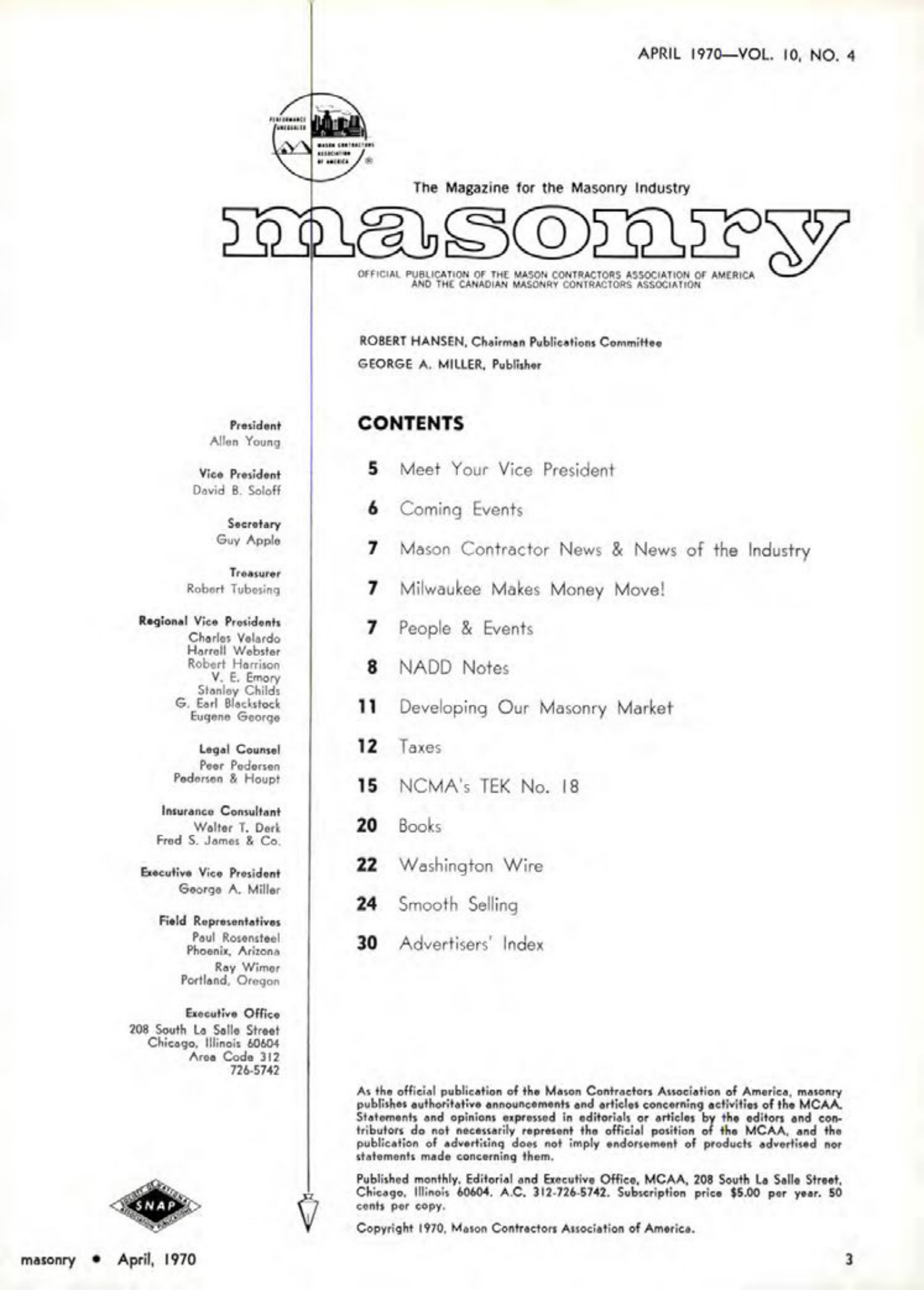 Masonry Magazine April 1970 Page. 3