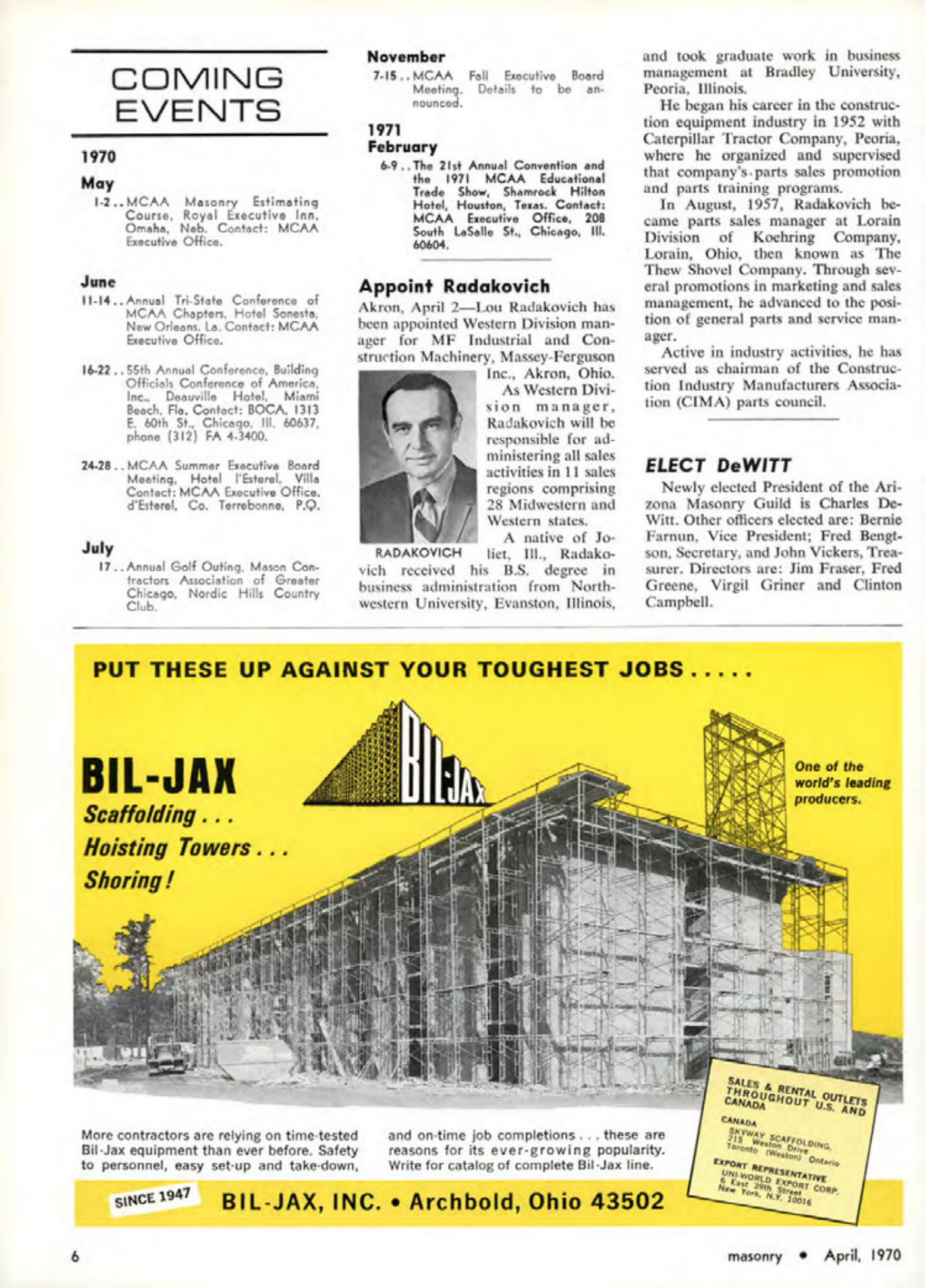 Masonry Magazine April 1970 Page. 6