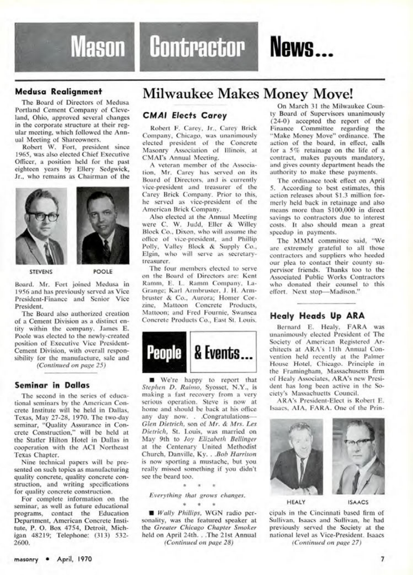Masonry Magazine April 1970 Page. 7