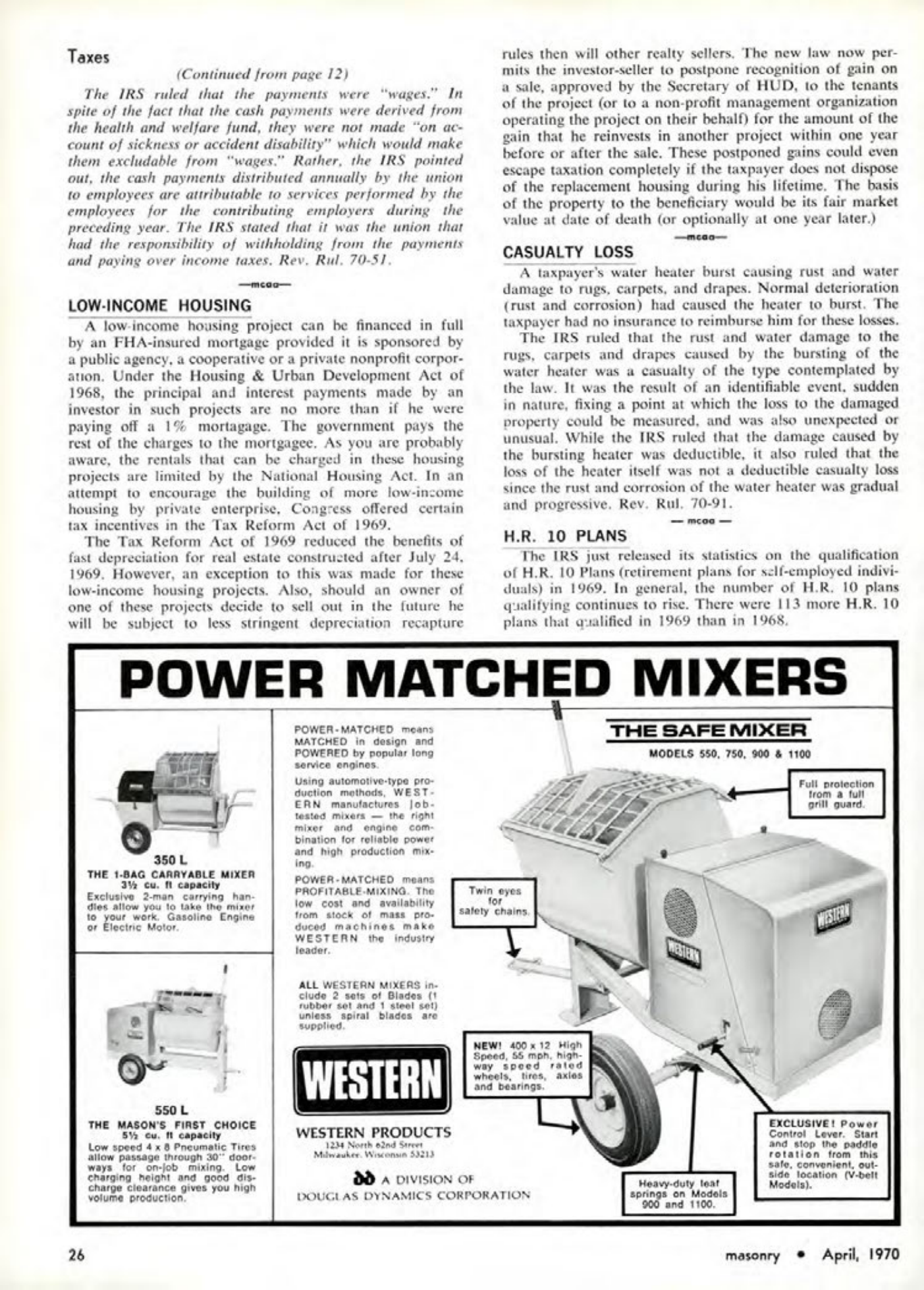 Masonry Magazine April 1970 Page. 26