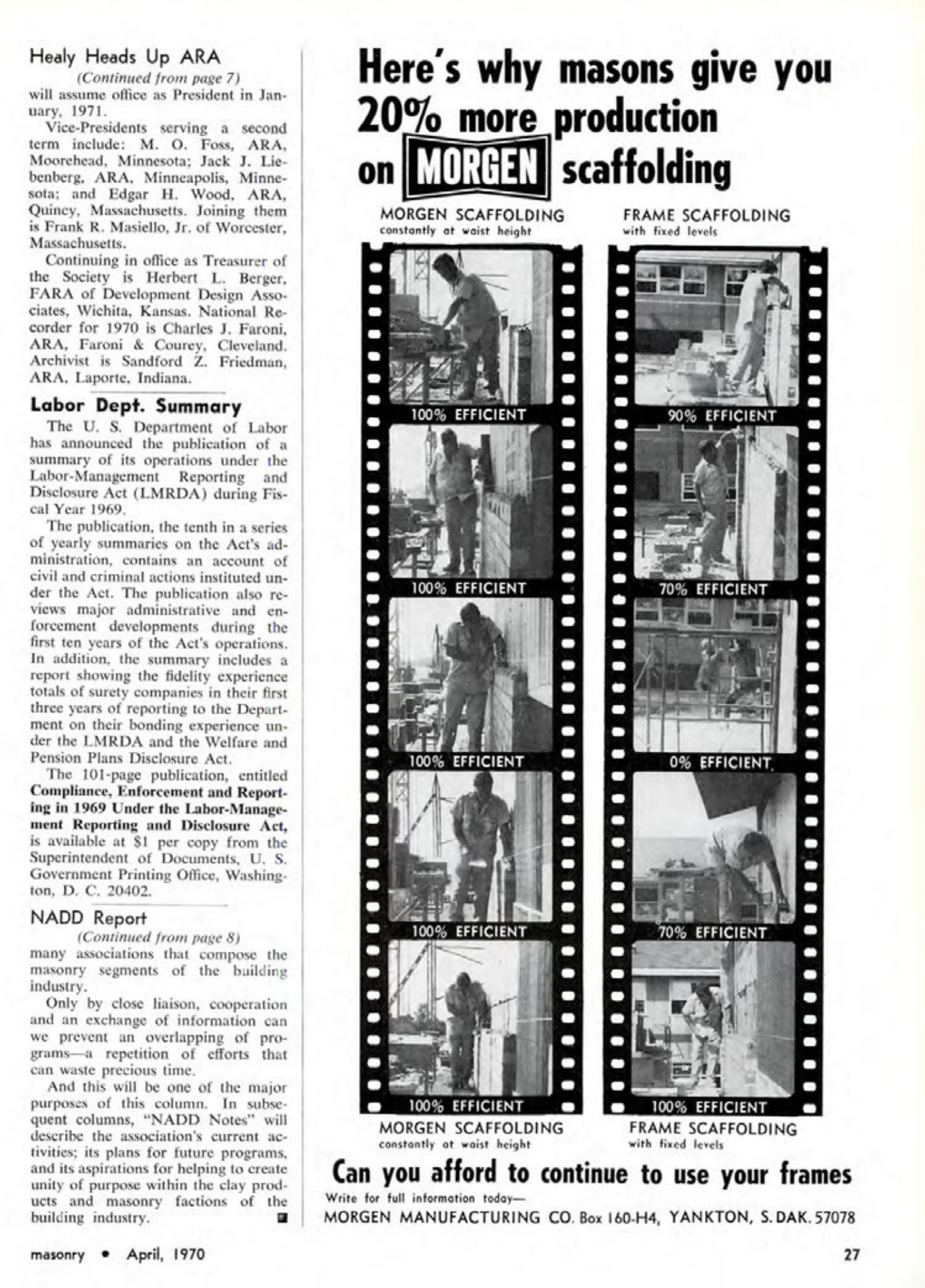 Masonry Magazine April 1970 Page. 27