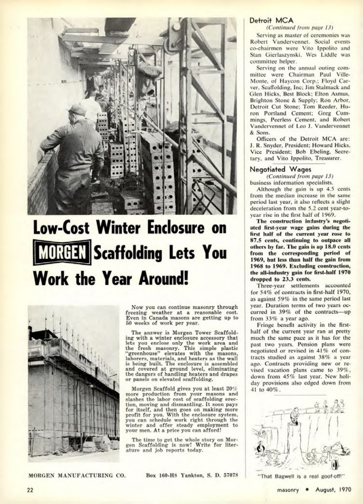 Masonry Magazine August 1970 Page. 22